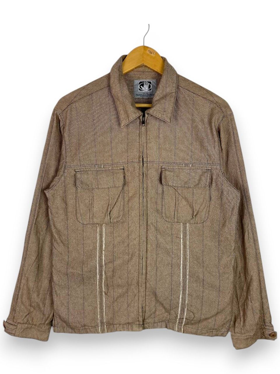 Body Glove vintage 90s body glove double pocket striped jacket Size US L / EU 52-54 / 3 - 1 Thumbnail