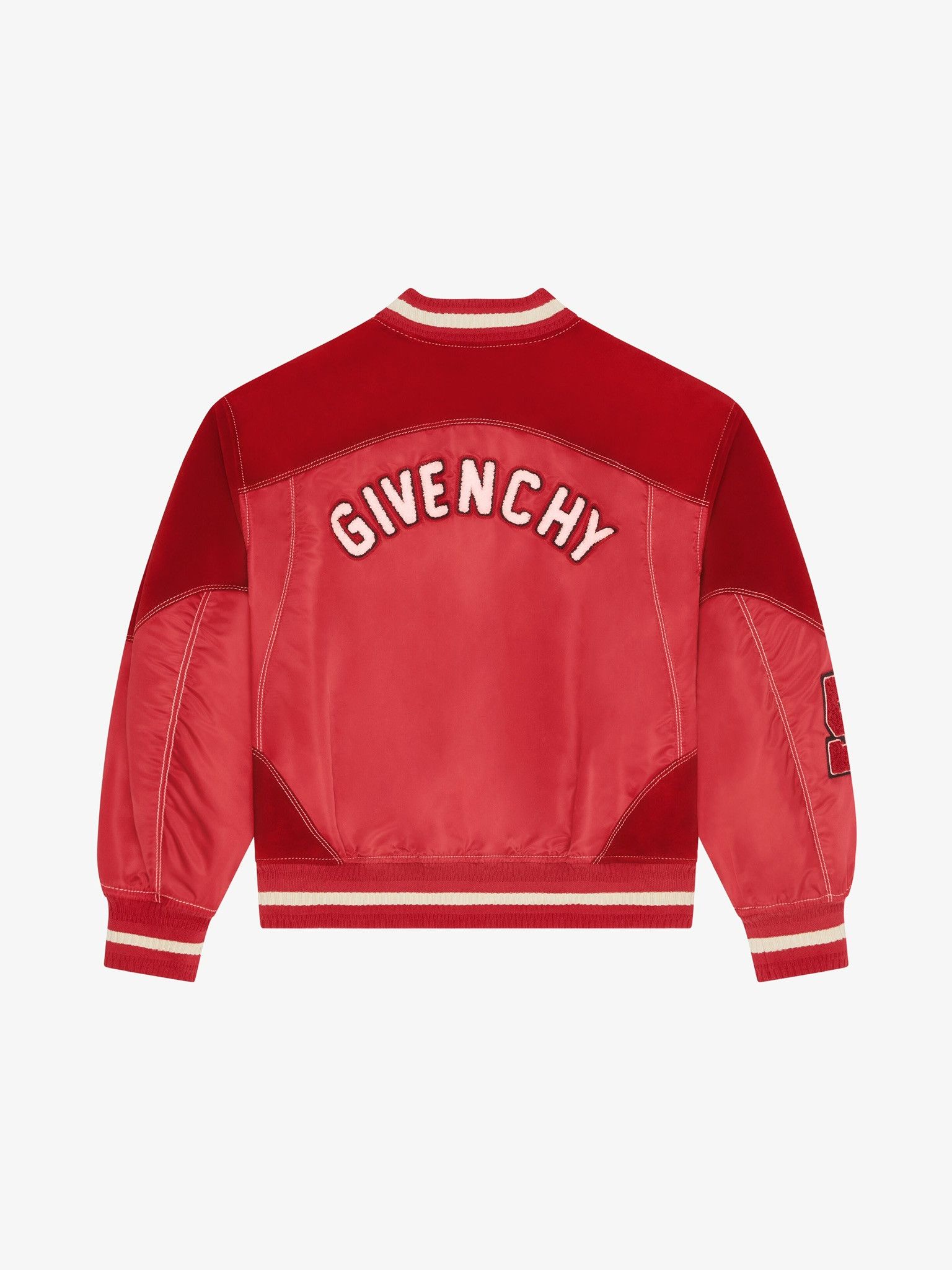 Givenchy o1w1db10325 Bi Material Oversized Varsity in Red/Cherry Size XS / US 0-2 / IT 36-38 - 2 Thumbnail