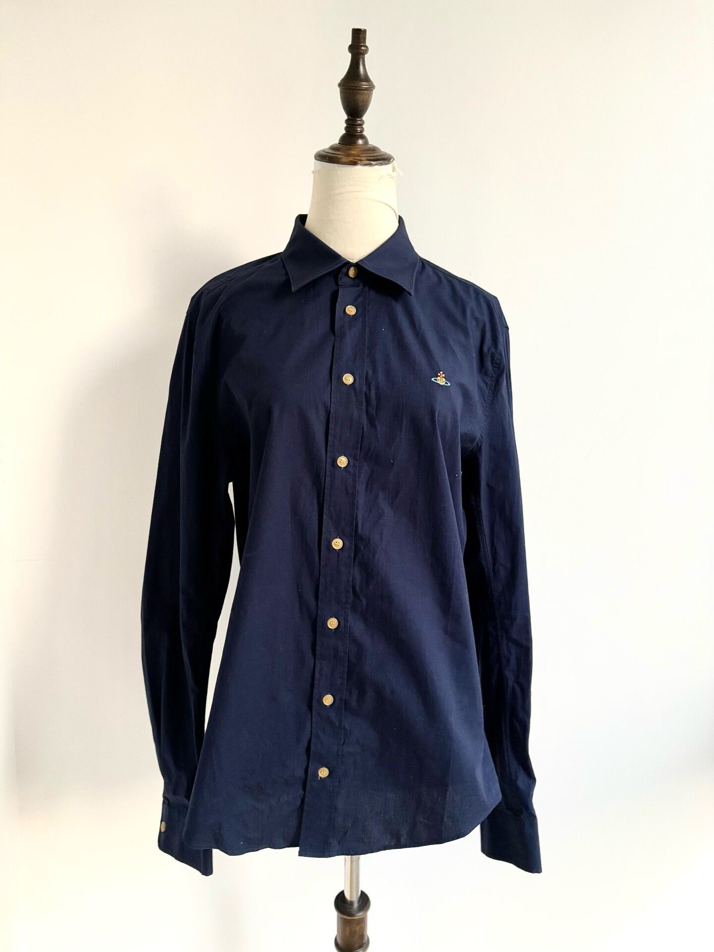 Vivienne Westwood Vivienne Westwood Navy Saturn Shirt Size US M / EU 48-50 / 2 - 1 Thumbnail
