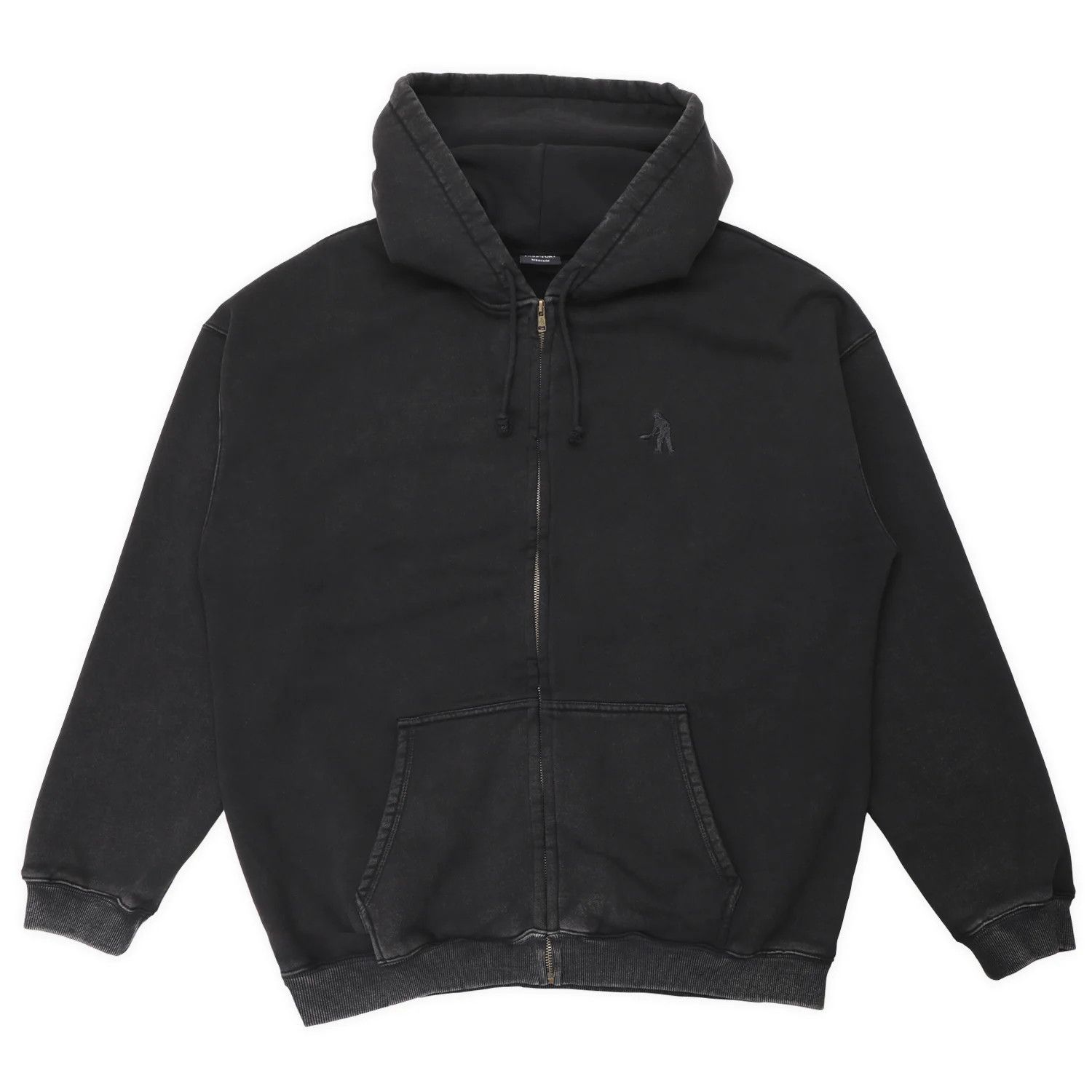 Passport Pass~Port Solid Workers Zip Hood - Washed Black - XL Size US XL / EU 56 / 4 - 1 Thumbnail