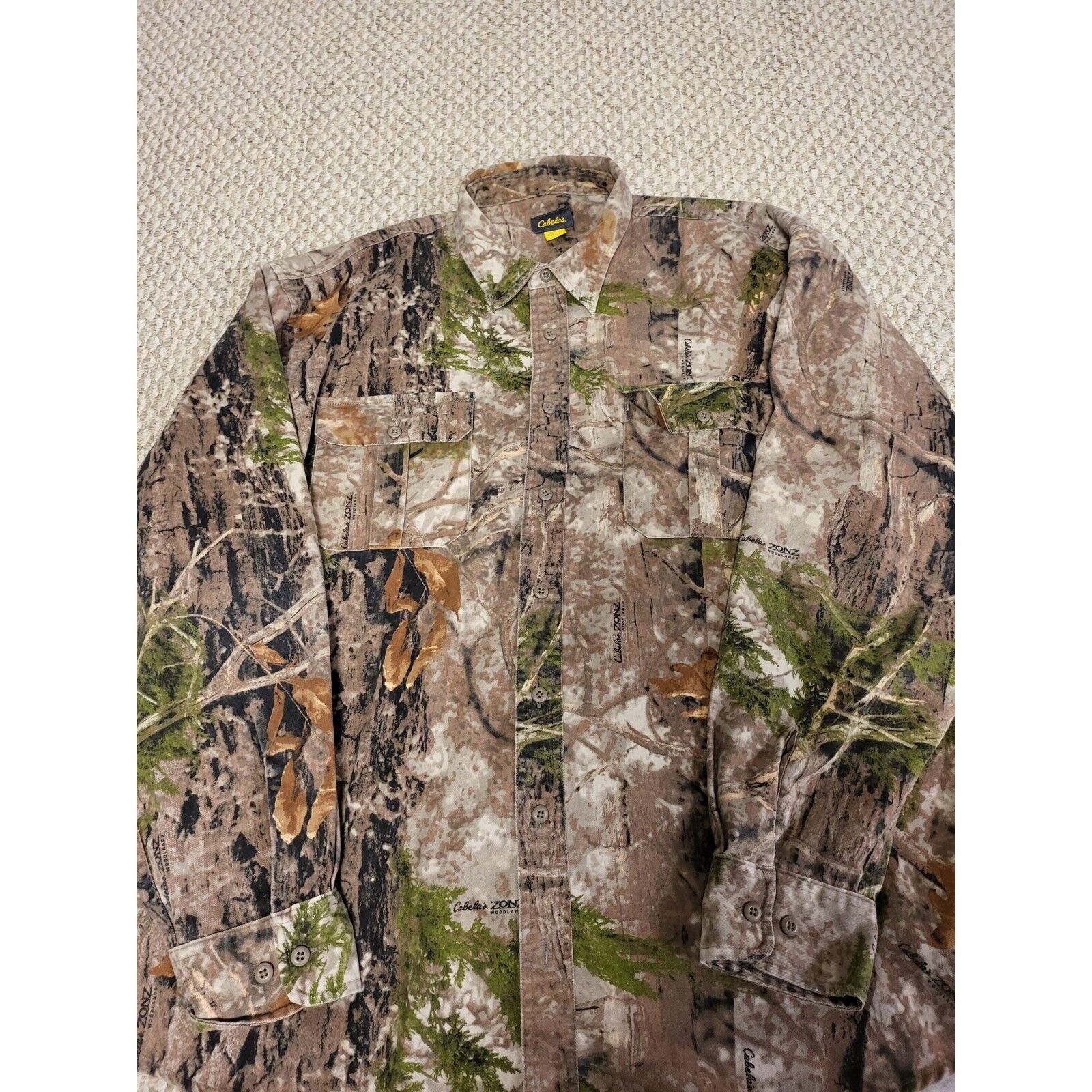 Cabelas Cabela's Camo Men's Size 2XL Button Down Light-Weight Jacket Size US XXL / EU 58 / 5 - 2 Thumbnail