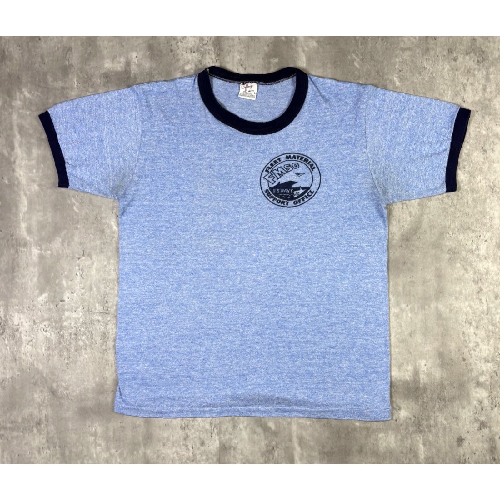 Vintage VINTAGE College Lane T Shirt Blue 70s Mens Adult L Graphic Print Crew Neck Short Sleeve Cotton Vintage Size US L / EU 52-54 / 3 - 2 Thumbnail