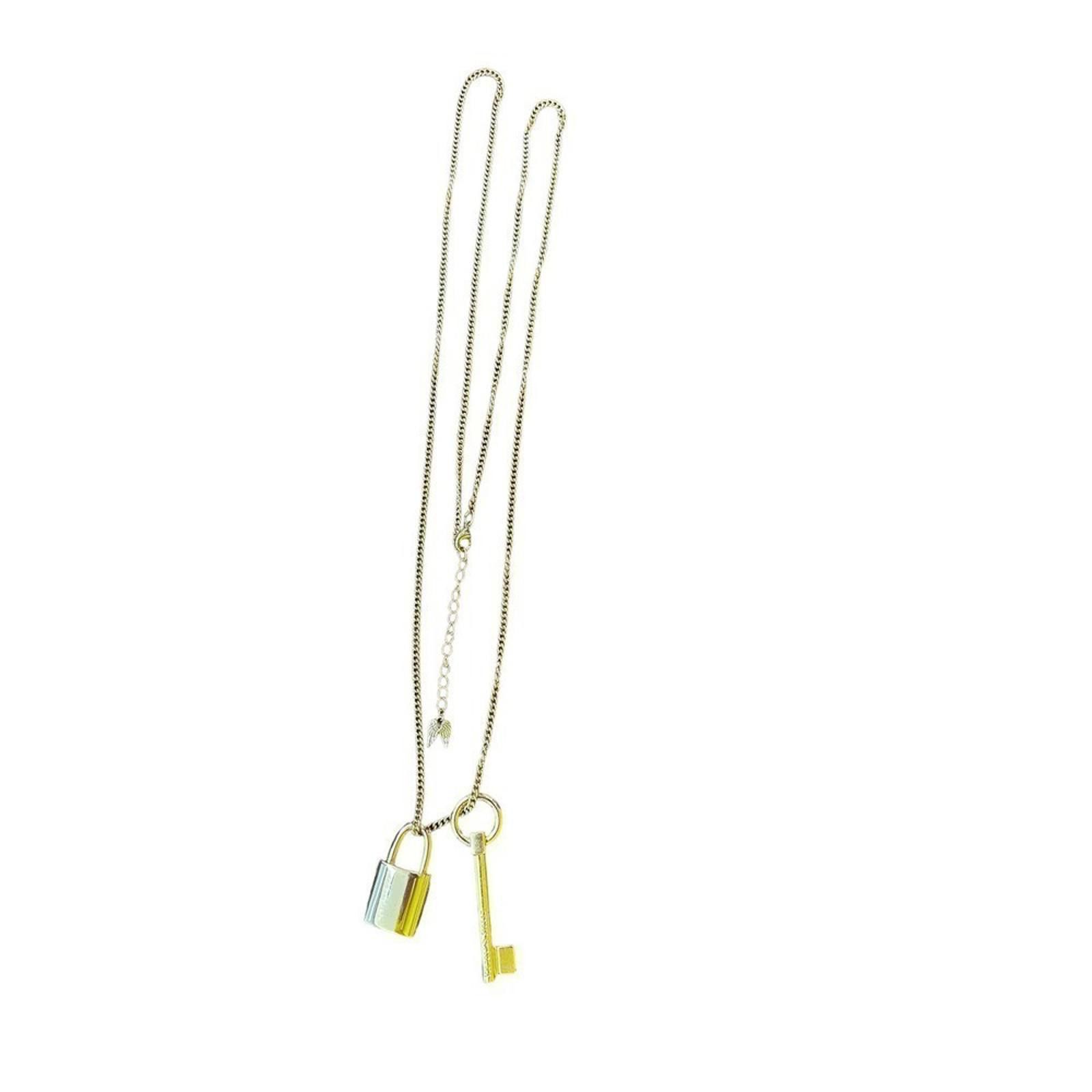 Designer Victoria Secret Lock & Key Long Pendant Necklace Size ONE SIZE - 6 Thumbnail