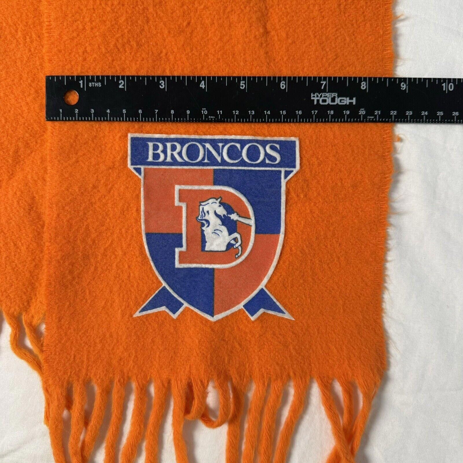NFL Vintage Denver Broncos Logo Crest Scarf Fleece 56" x 8" Size ONE SIZE - 4 Thumbnail