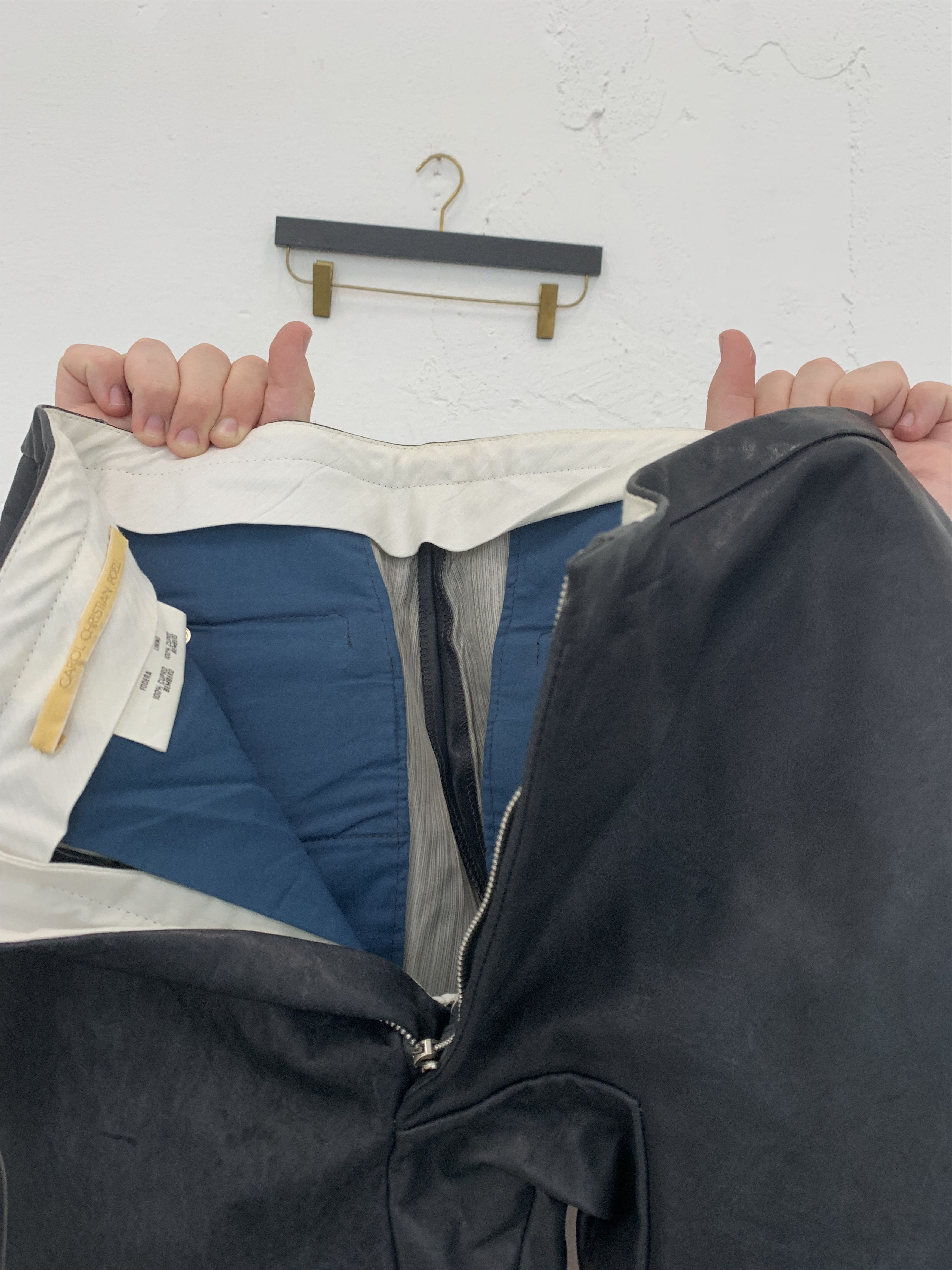 Carol Christian Poell SAMPLE CAROL CHRISTIAN POELL FALL 00 01 LEATHER PANTS Size US 34 / EU 50 - 15 Thumbnail