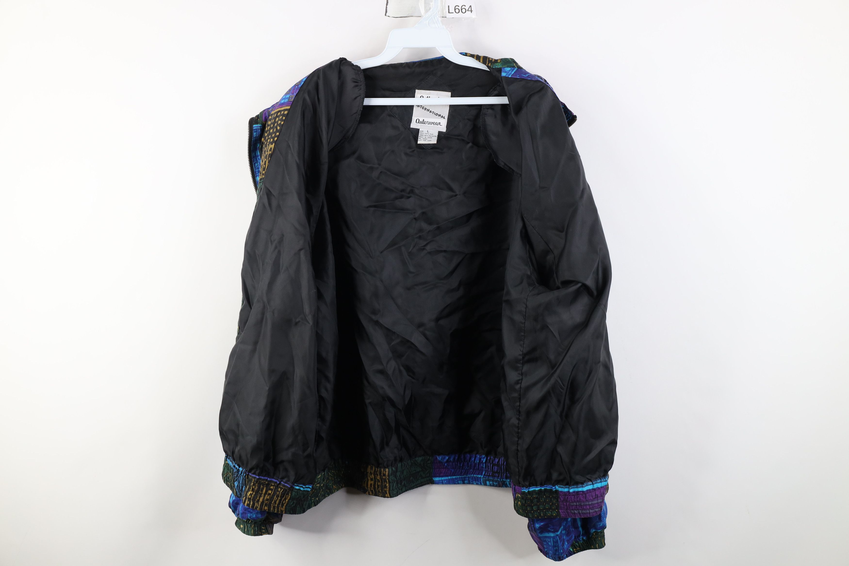 Vintage Vintage 90s Streetwear Flower Silk Full Zip Bomber Jacket Size L / US 10 / IT 46 - 8 Thumbnail