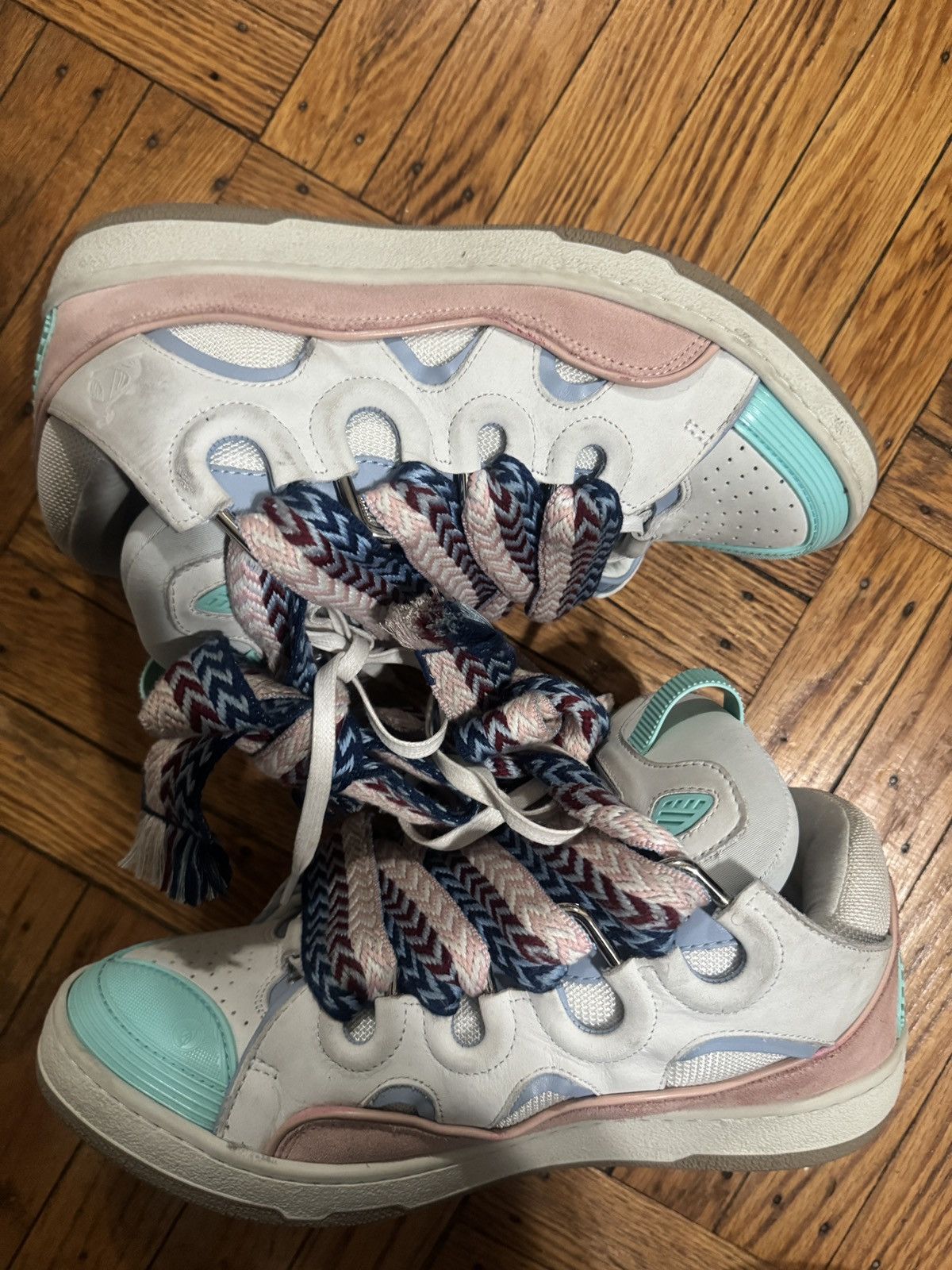 Lanvin Lanvin curb sneaker white pink Size US 11 / EU 44 - 2 Thumbnail