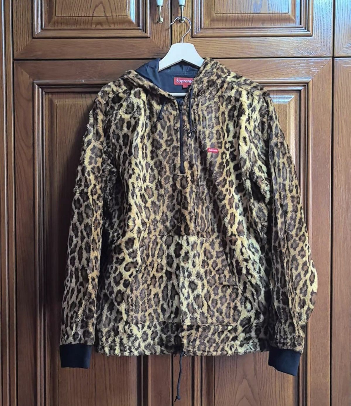 Supreme Supreme yellow leopard half zip up hooded jacket Size US L / EU 52-54 / 3 - 1 Thumbnail
