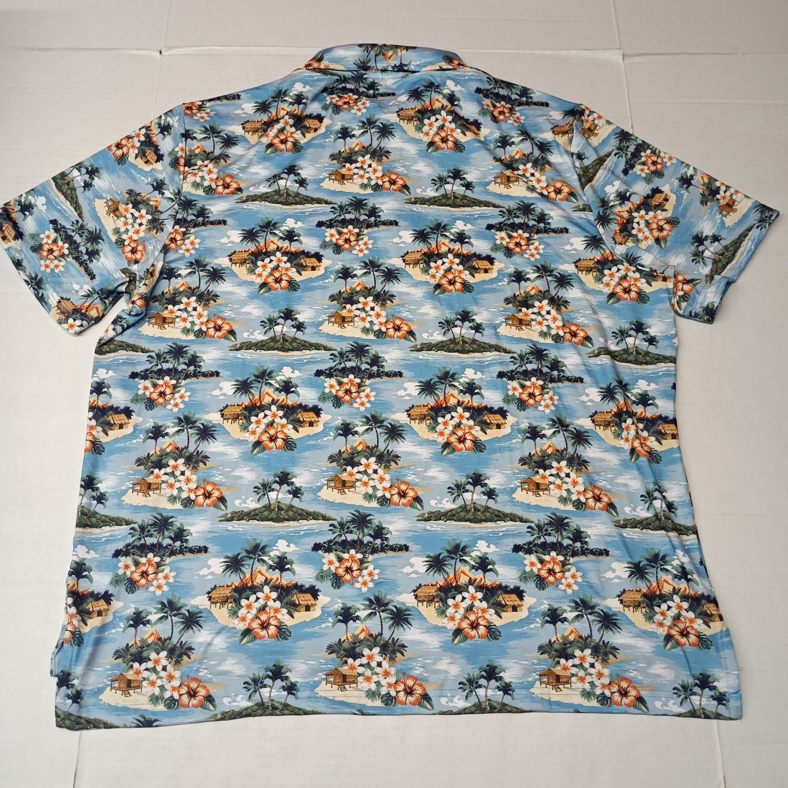 Chaps Chaps Polo Shirt Men's Size 2XL Blue Floral Moisture Wick Size US XXL / EU 58 / 5 - 7 Thumbnail