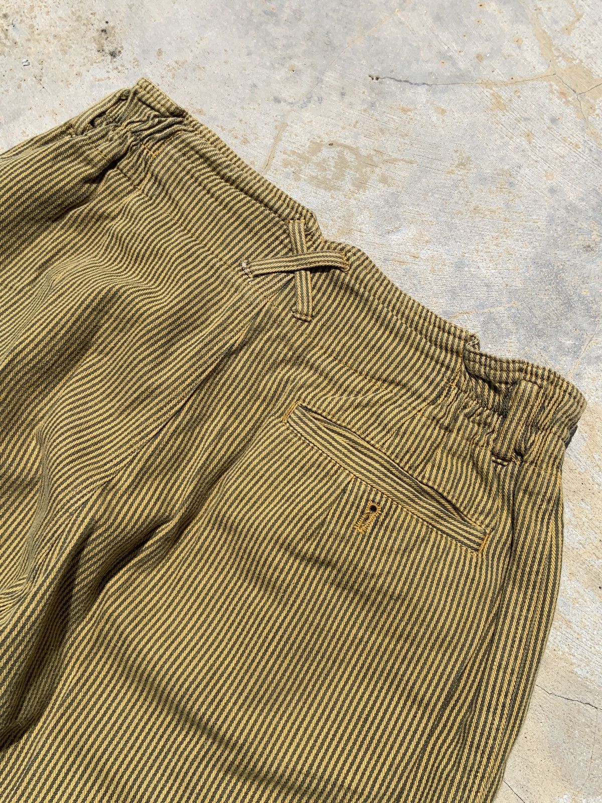 Japanese Brand × Vintage Vintage Elvis Japan Stripe Yellow Double Button Pants Size US 32 / EU 48 - 7 Thumbnail