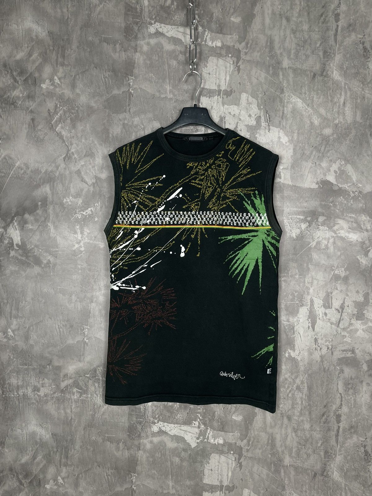 Quiksilver × Vintage Y2K Faded Tank Top Quiksilver Vintage Rasta Tee Streetwear Size US L / EU 52-54 / 3 - 1 Thumbnail