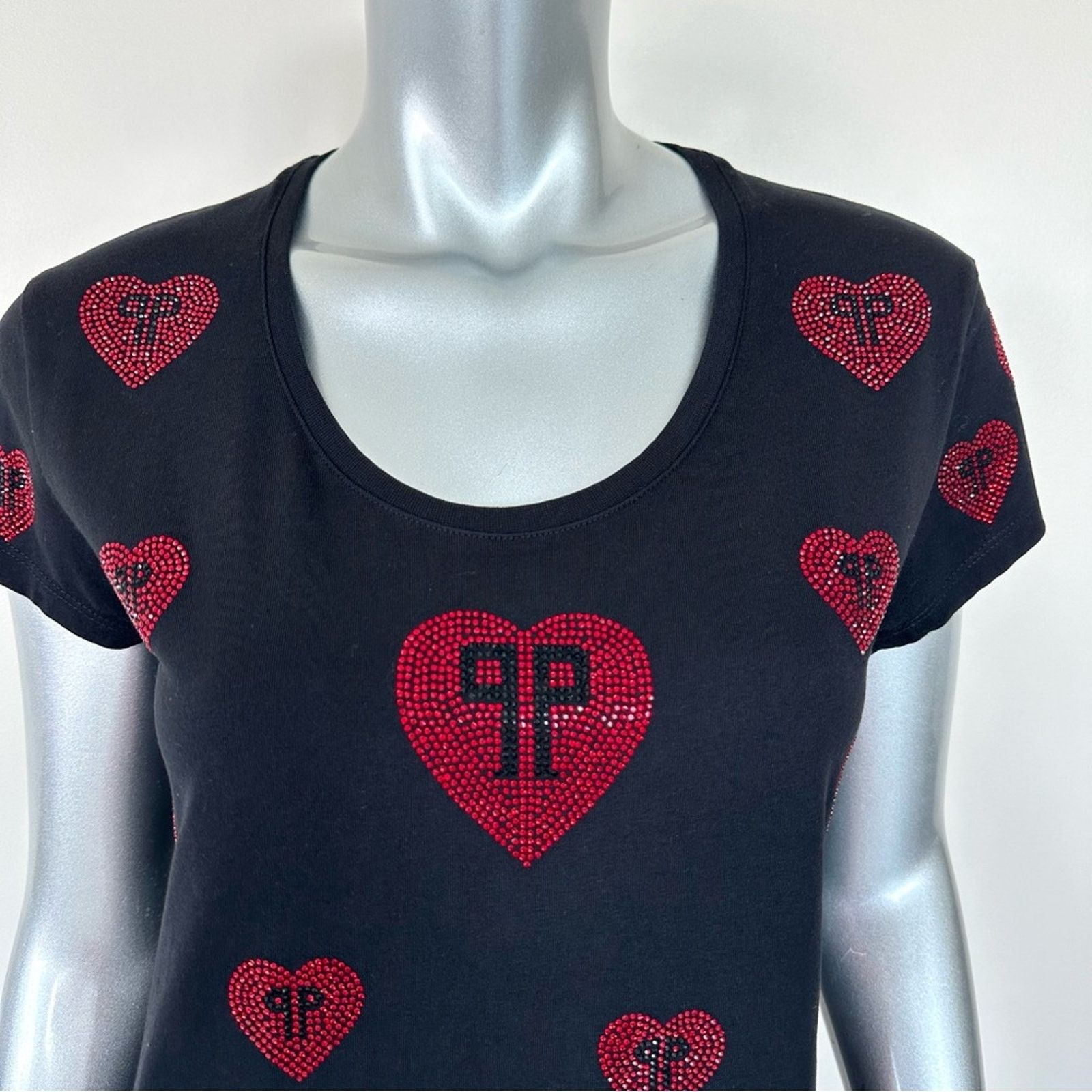 Philipp Plein NEW!! Philipp Plein women T-shirt with crystals size XL 650$ Size XL / US 12-14 / IT 48-50 - 2 Thumbnail