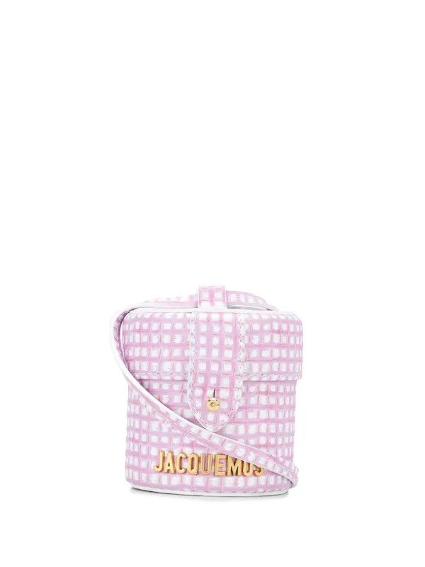 Jacquemus o1mle0325 Size: OS / Le Vanity Bag in Pink Check & White Size ONE SIZE - 1 Thumbnail