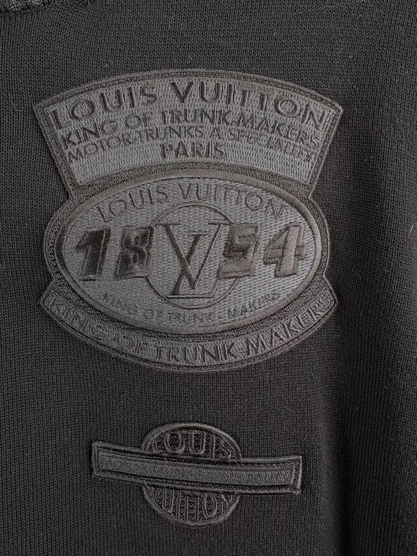 Louis Vuitton LV Black Logo Knit Sweater K1 Size US XXL / EU 58 / 5 - 3 Thumbnail