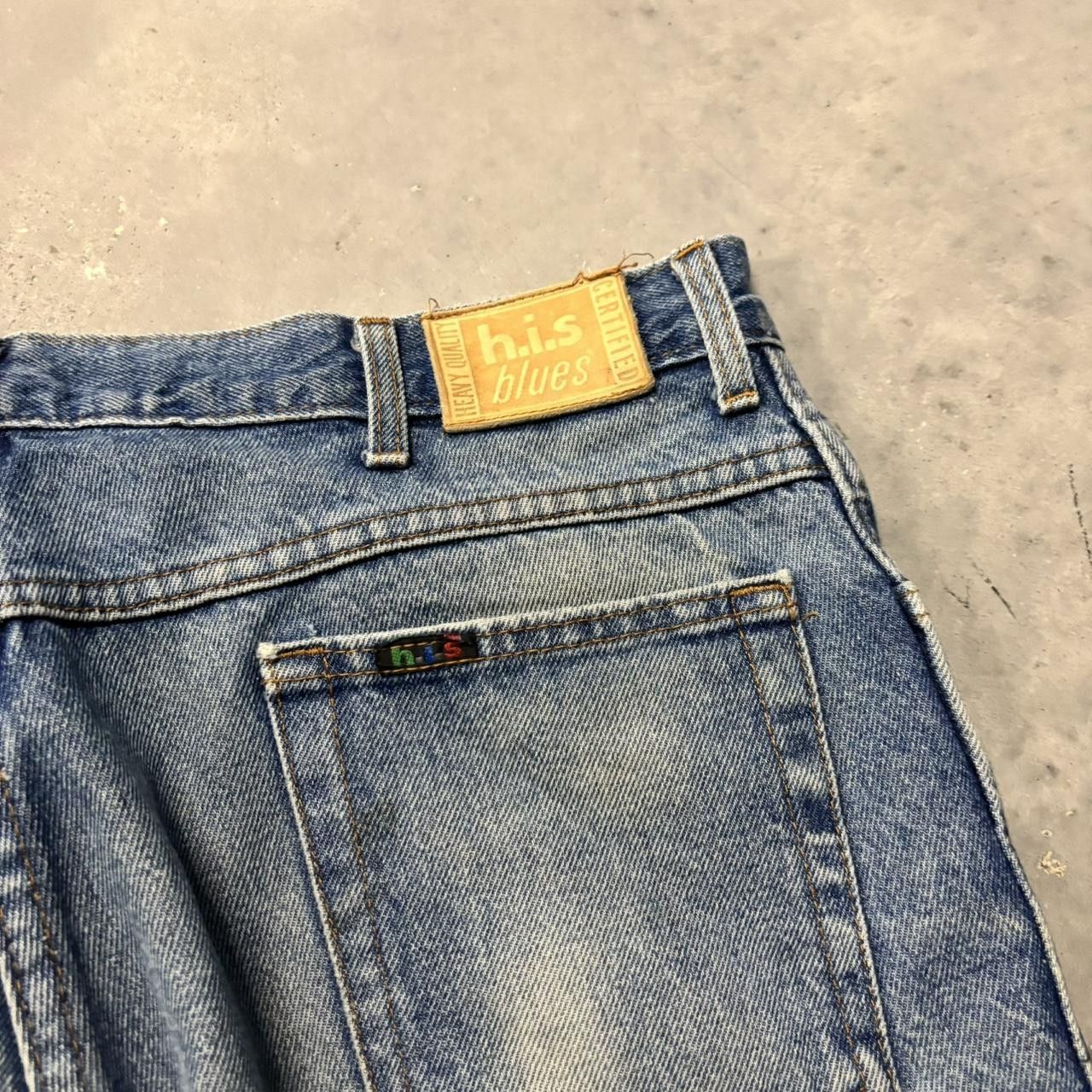 Japanese Brand × Vintage Crazy Vintage 90s Grunge Faded Medium Wash Denim Jeans! Size US 34 / EU 50 - 7 Thumbnail