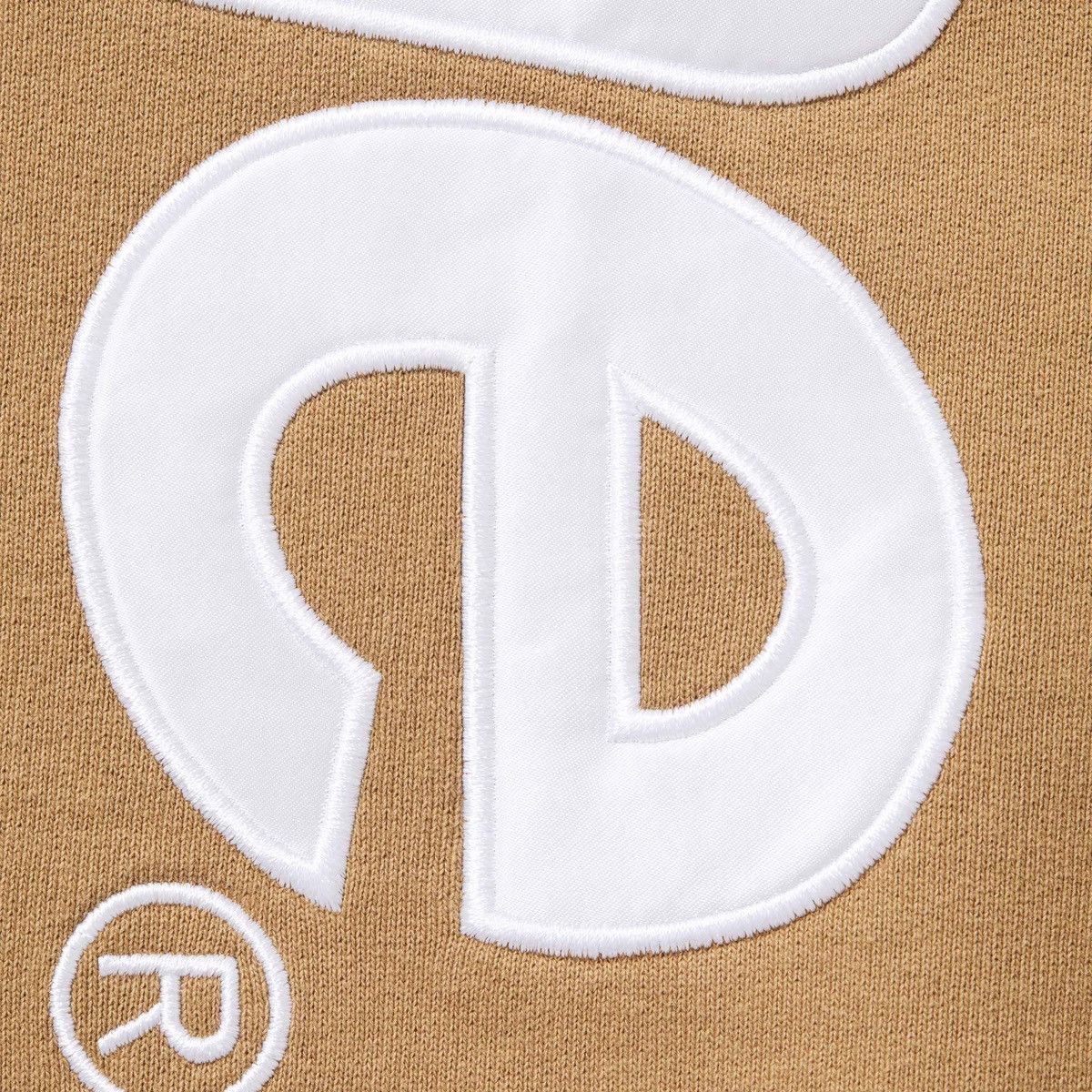 Supreme Supreme Satin Appliqué Hooded Sweatshirt Light Tan Hoodie XL Size US XL / EU 56 / 4 - 3 Thumbnail