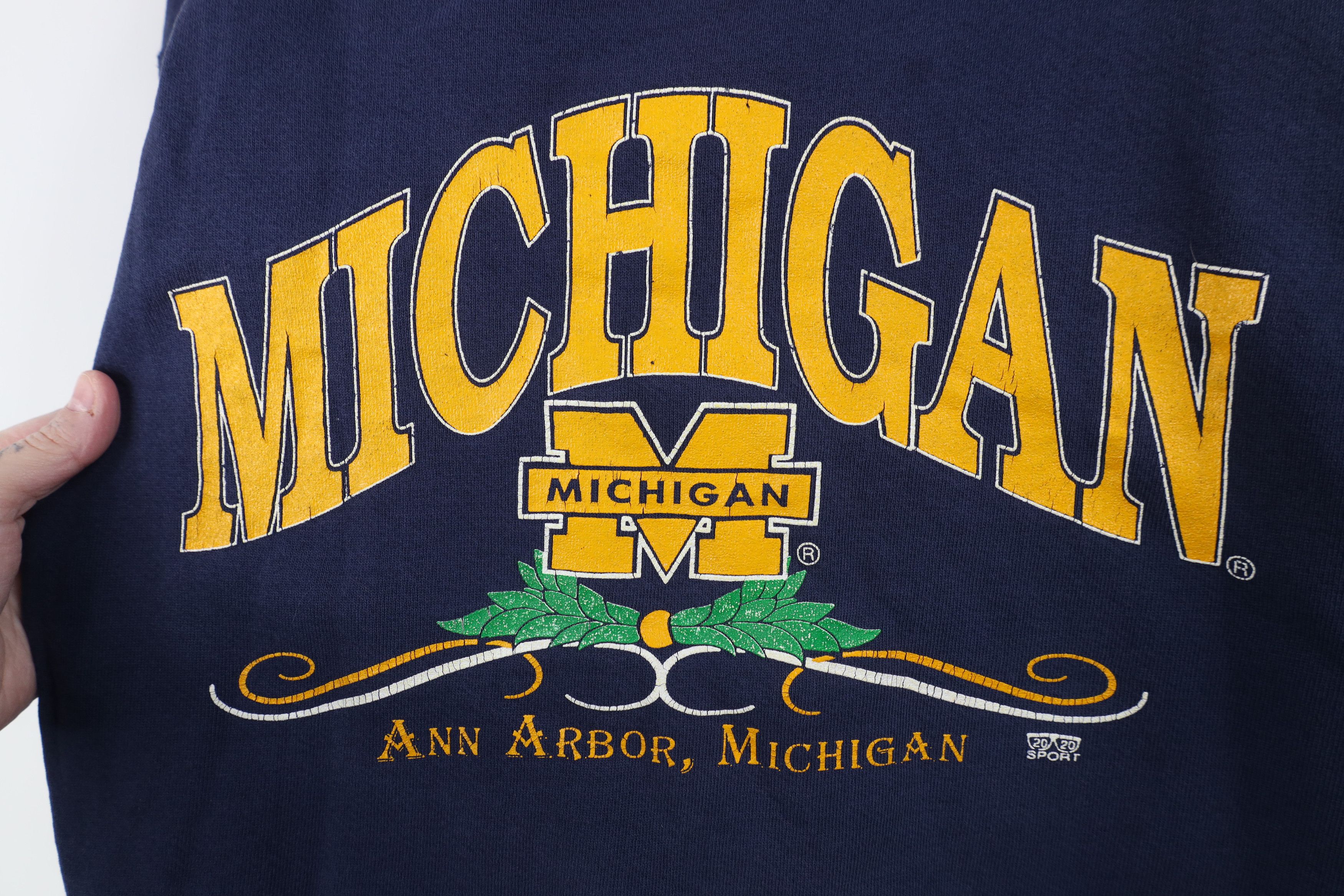 Vintage Vintage 90s University of Michigan Crewneck Sweatshirt USA Size US L / EU 52-54 / 3 - 4 Thumbnail
