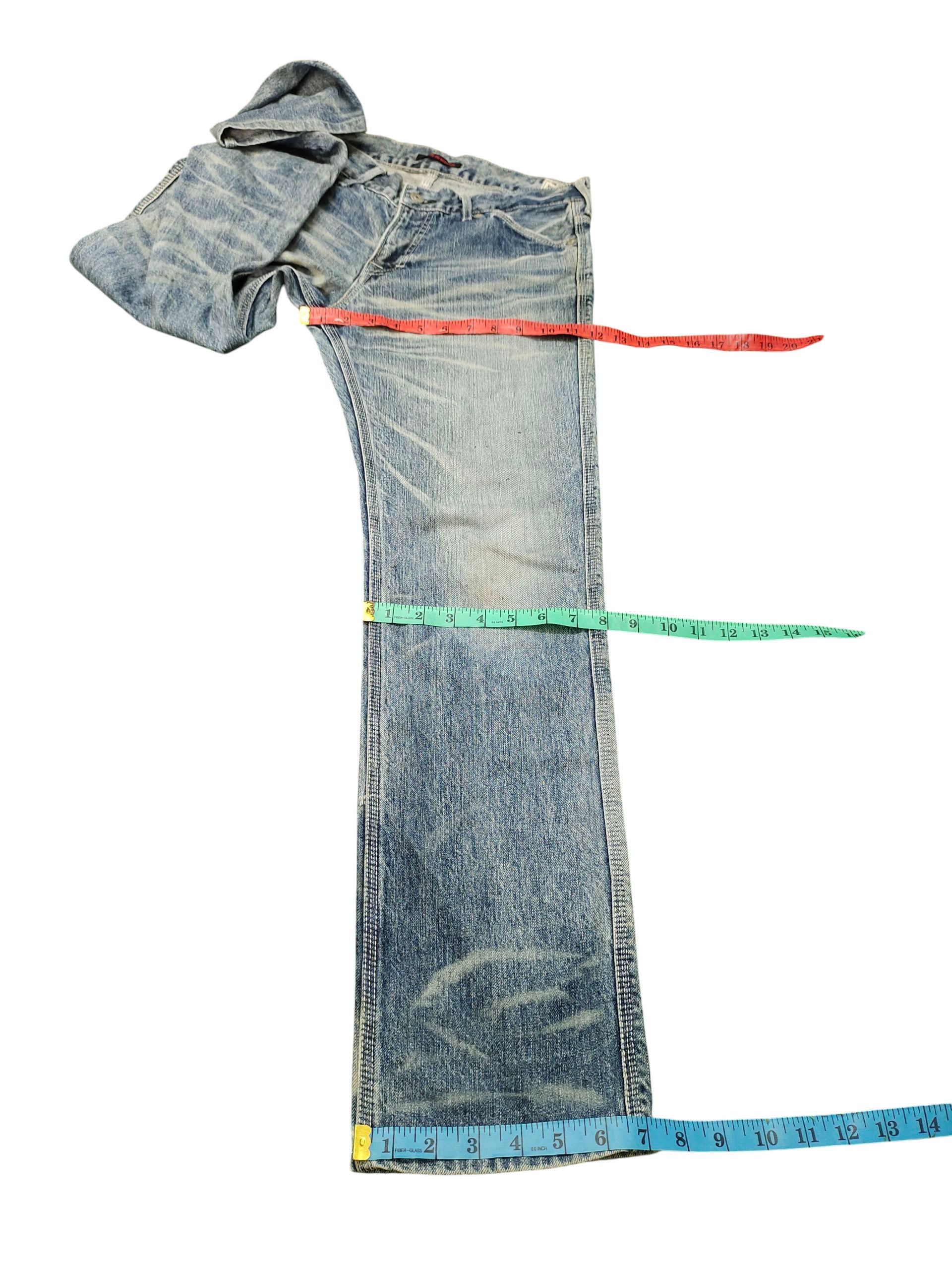 Kapital Vintage Blueway Japan Clawmark Distress Denim Jeans Size US 31 - 19 Thumbnail
