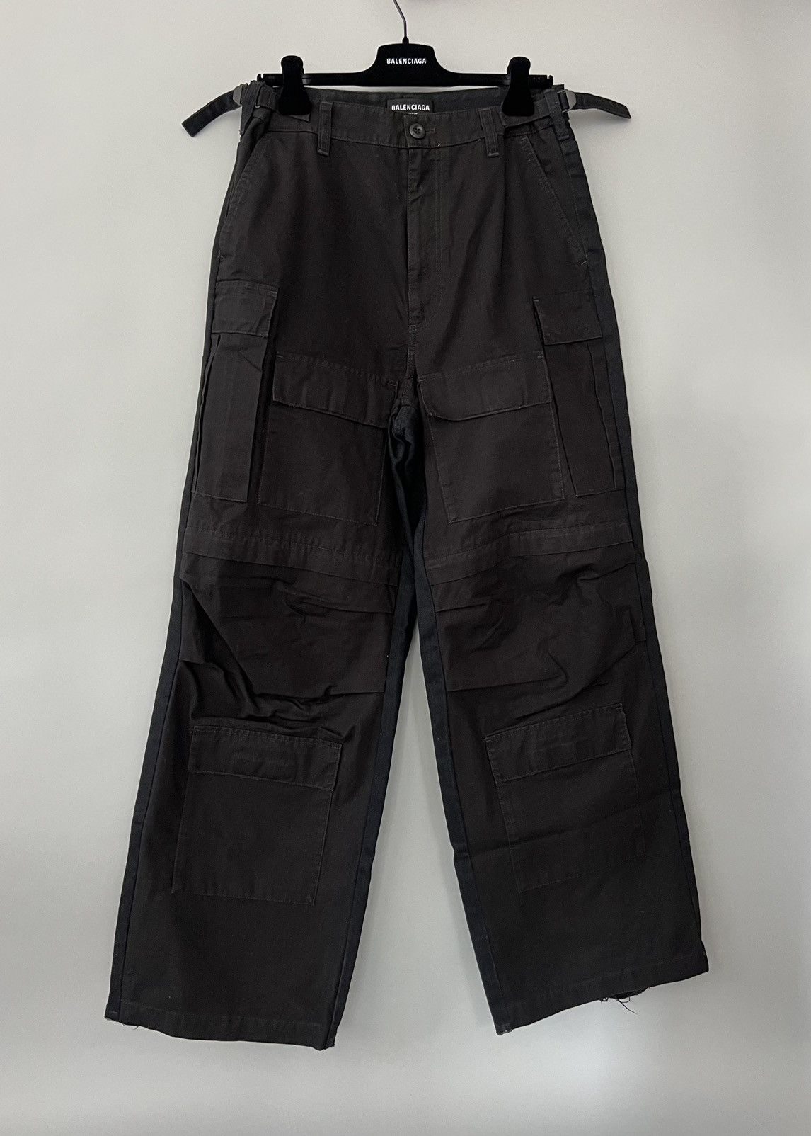 image of Balenciaga Hybrid Cargo Pants in Black, Men's (Size 30)