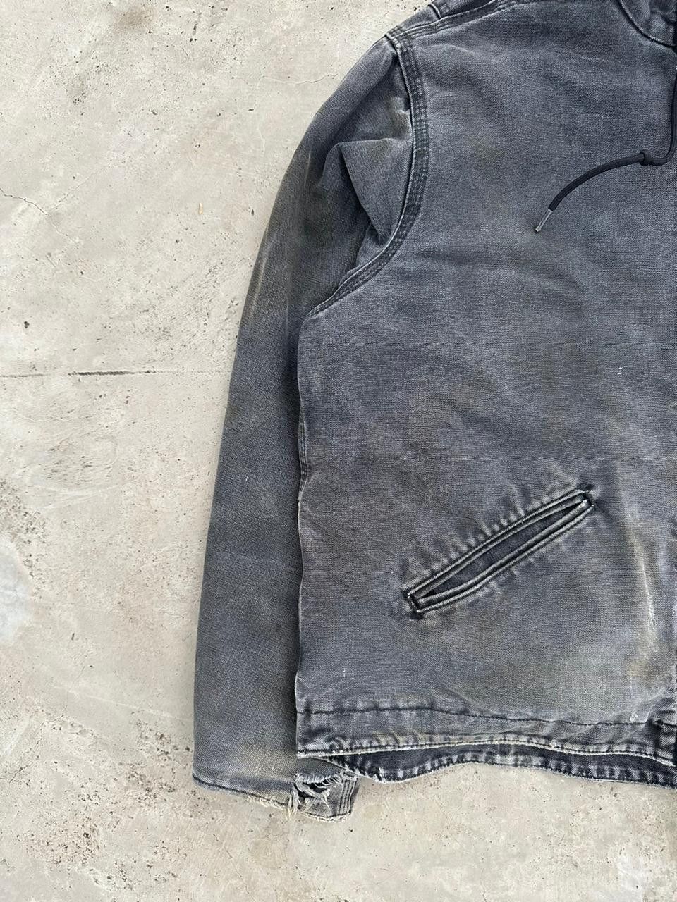Carhartt × Vintage Vintage Carhartt hooded jacket faded black Size XL / US 12-14 / IT 48-50 - 3 Thumbnail