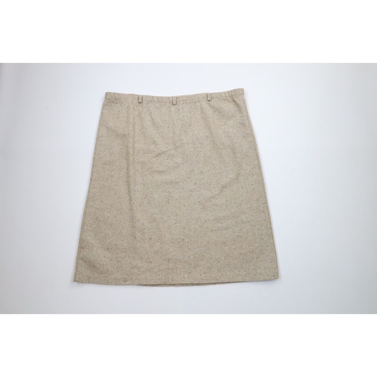 Vintage Vintage 70s Streetwear Rainbow Fleck Wool Tweed Skirt Size 38" / US 16 / IT 52 - 1 Thumbnail