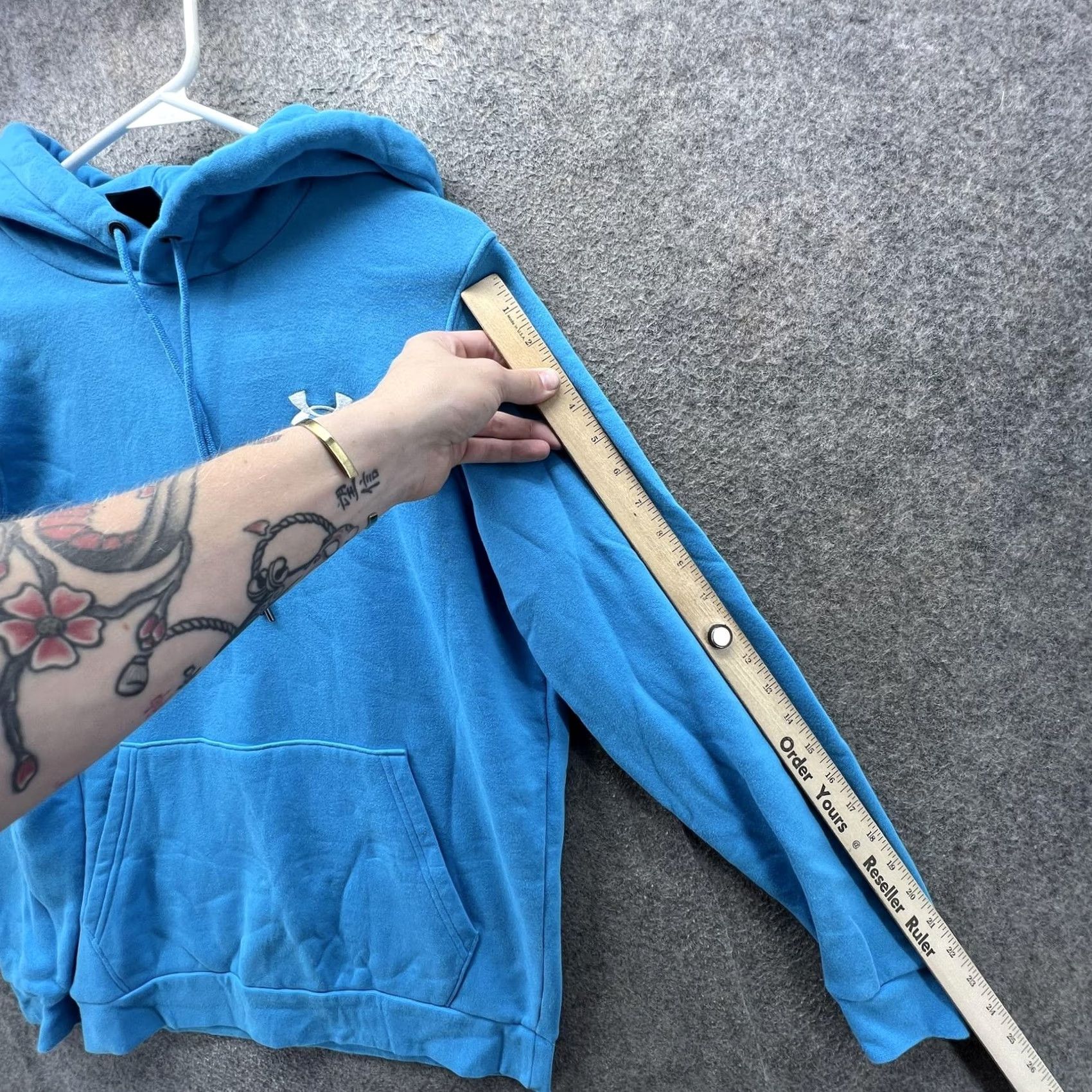 Under Armour Under Armour Hoodie Mens Small Blue Pullover Fleece Sweatshirt Logo Athletic Regular Fit Crew Neck Long Sleeve with Pockets Size US S / EU 44-46 / 1 - 5 Thumbnail