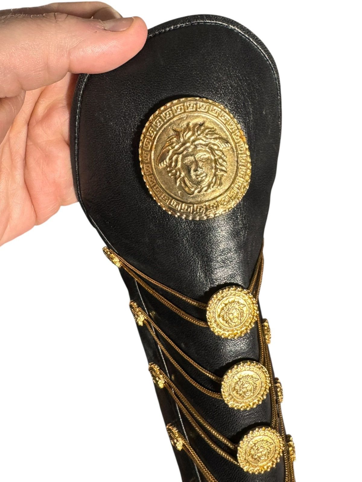 Versace Gianni Versace Couture FW1993 Medusa Knee Boots Size US 8.5 / IT 38.5 - 5 Thumbnail