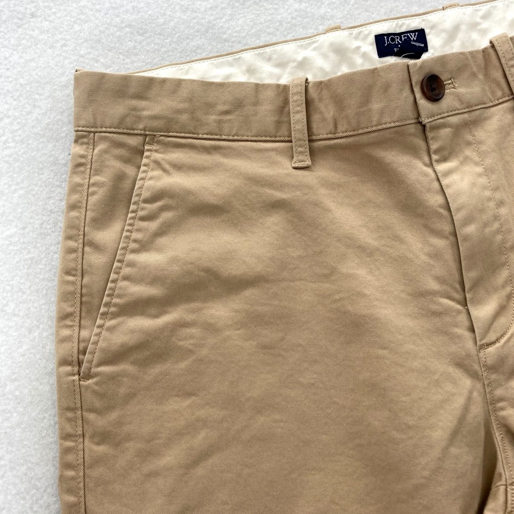 J.Crew J.CREW Flex Pants Mens 34x34 Straight Beige Chino Casual Stretch Preppy Regular Pocket Slim Front Size US 34 / EU 50 - 3 Thumbnail
