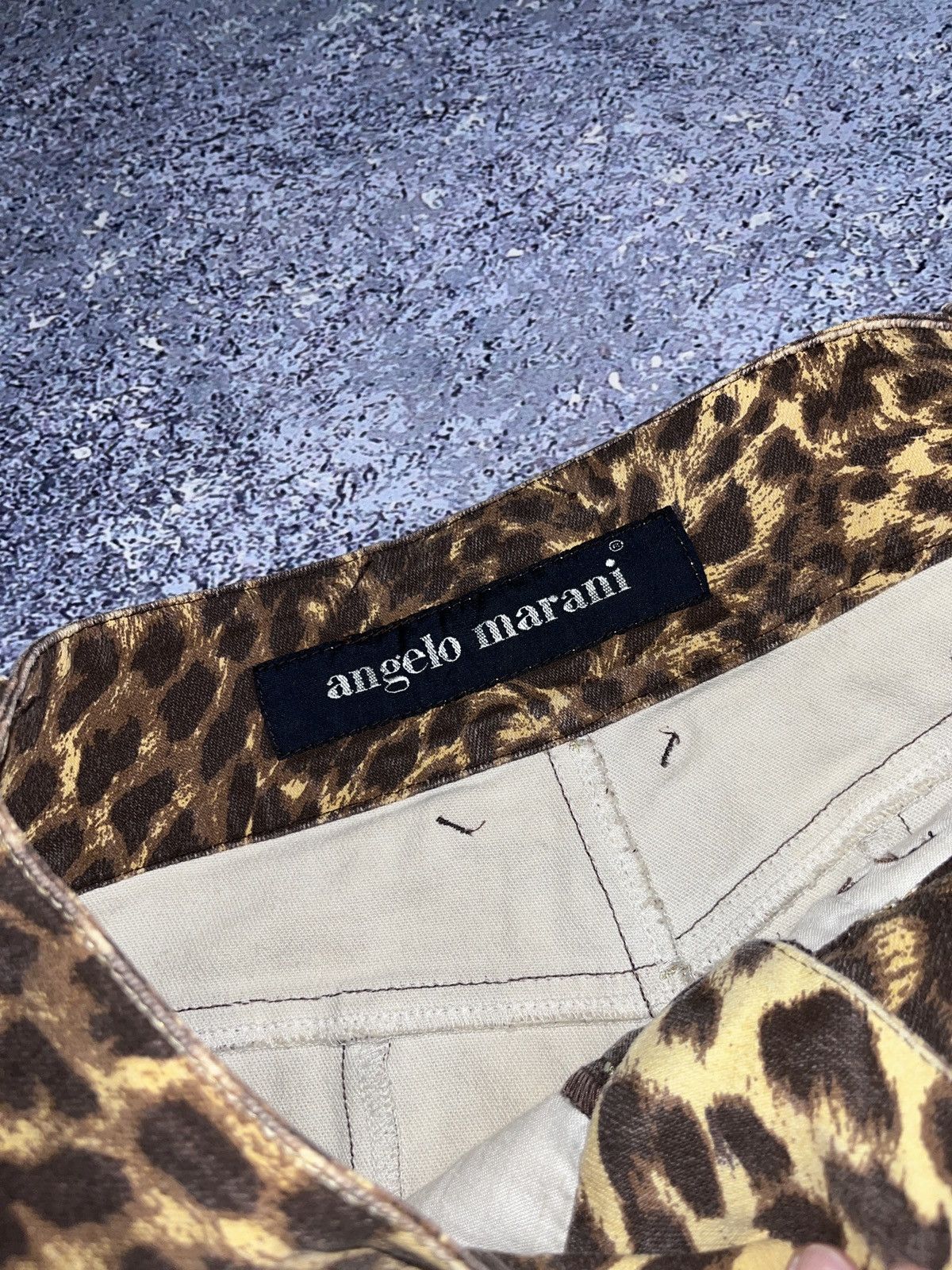 Japanese Brand Y2k Robeto Cavalli style Baroque Art Flared Denim Pants Size 27" / US 4 / IT 40 - 14 Thumbnail