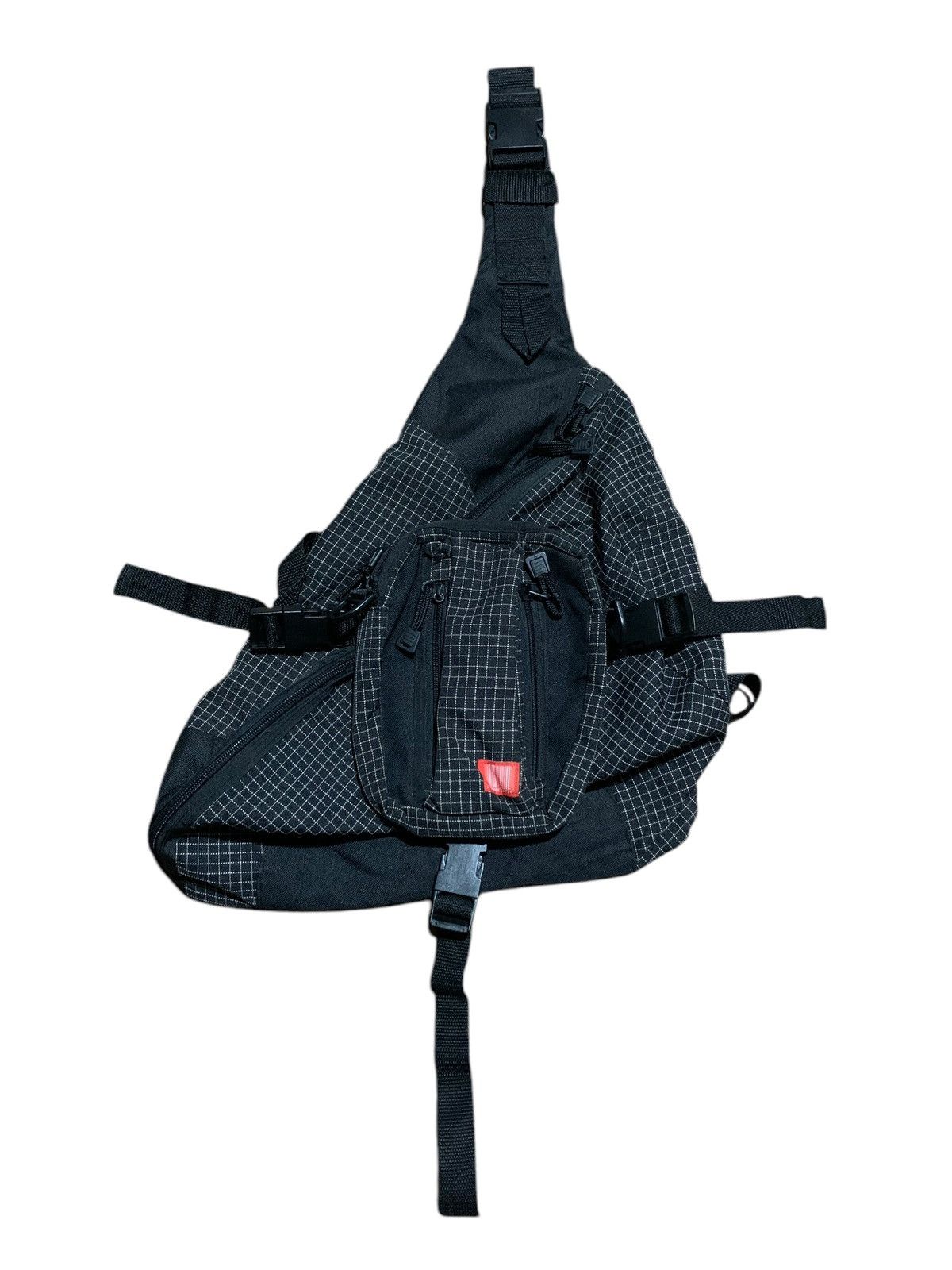 Avant Garde 2 In 1 Japanese Crossbody Bag + Sling Bag Checkered in Black, Men's