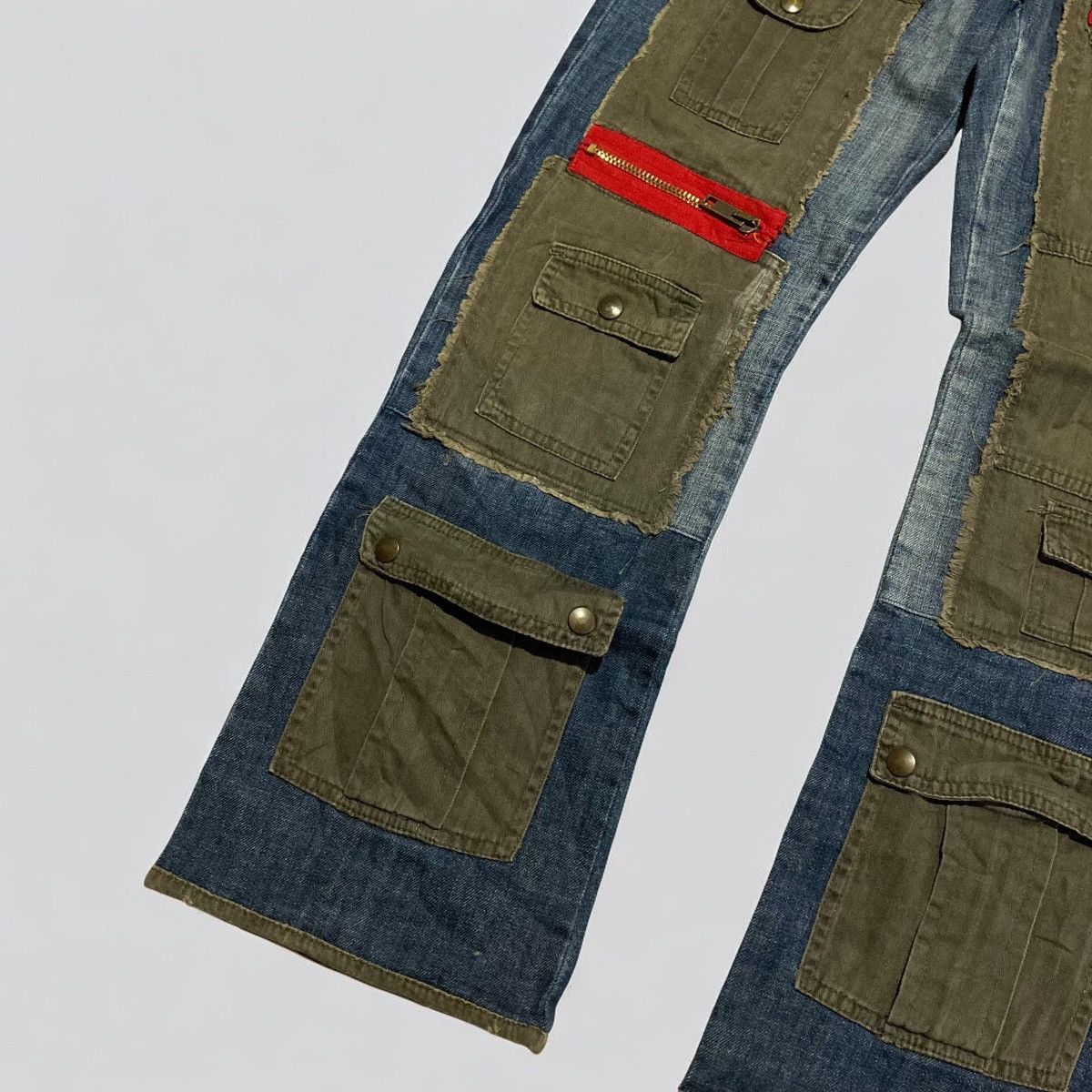 Hysteric Glamour × Japanese Brand WAGON Double Knee Multi Pocket Jeans Made In Turkey Size US 34 / EU 50 - 4 Thumbnail