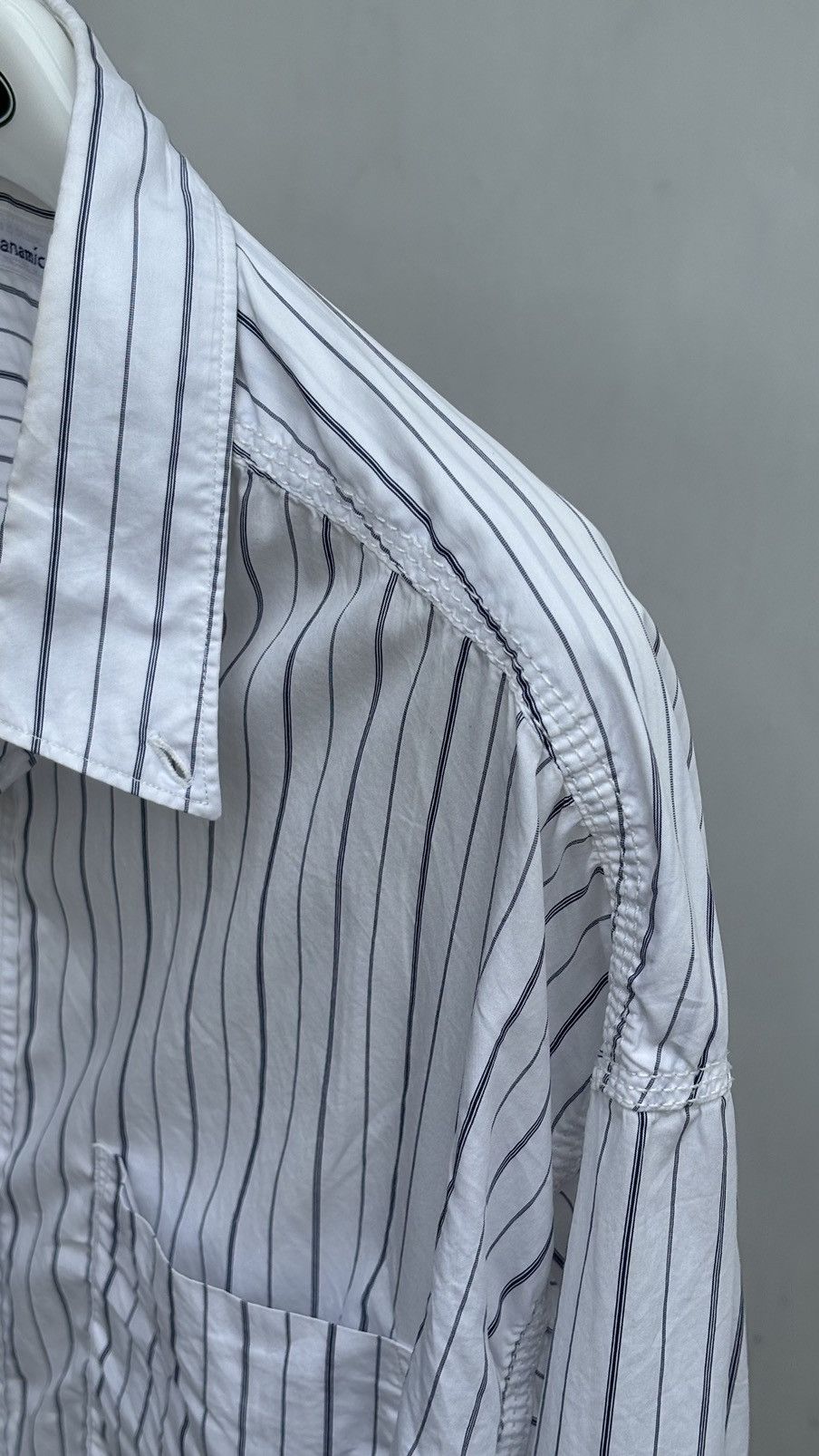 Nanamica Nanamica Regular Collar stripe shirts Size US XL / EU 56 / 4 - 4 Thumbnail