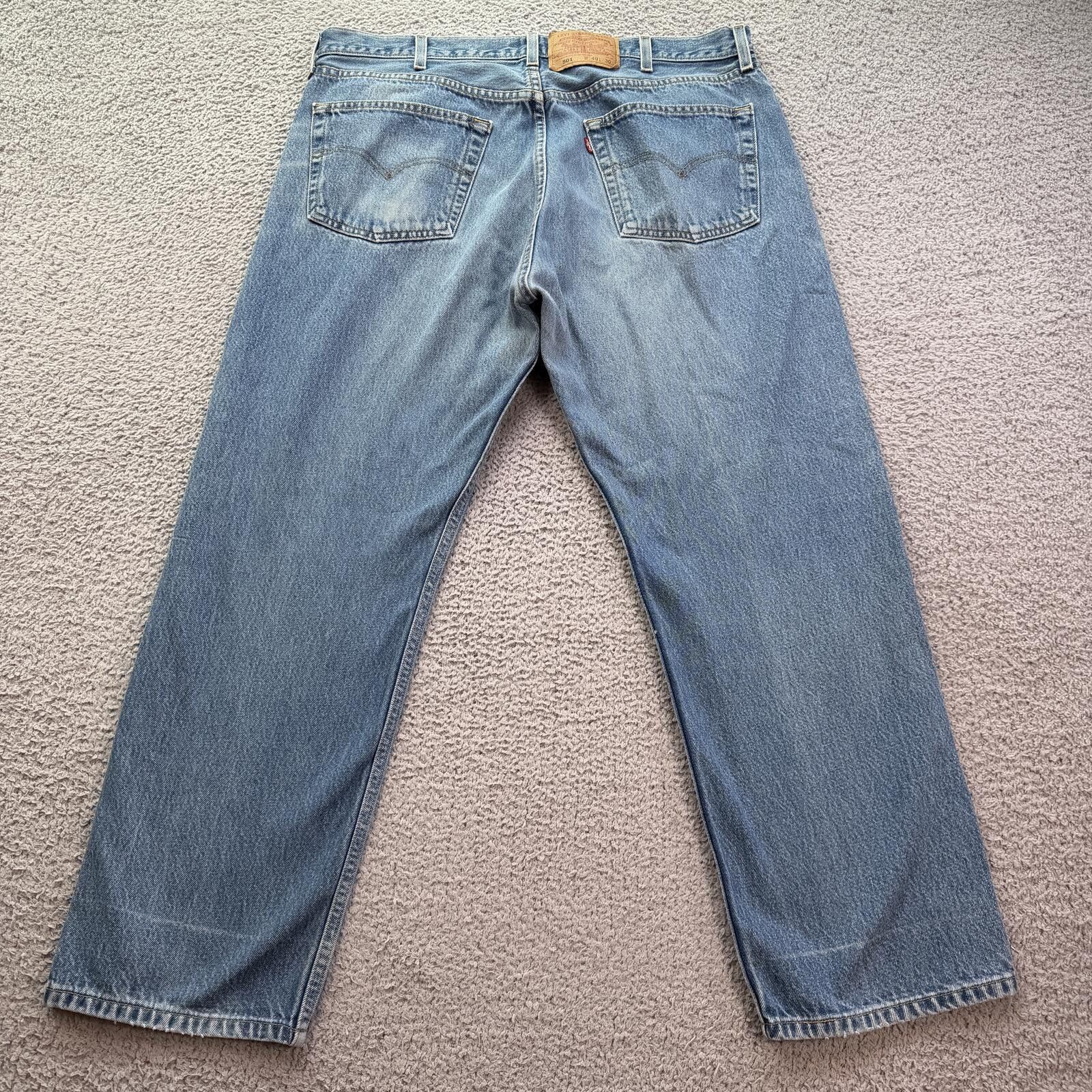 Levi's Vintage Levis 501 Jeans 38 Light Wash Distressed Faded Baggy Size US 38 / EU 54 - 2 Thumbnail