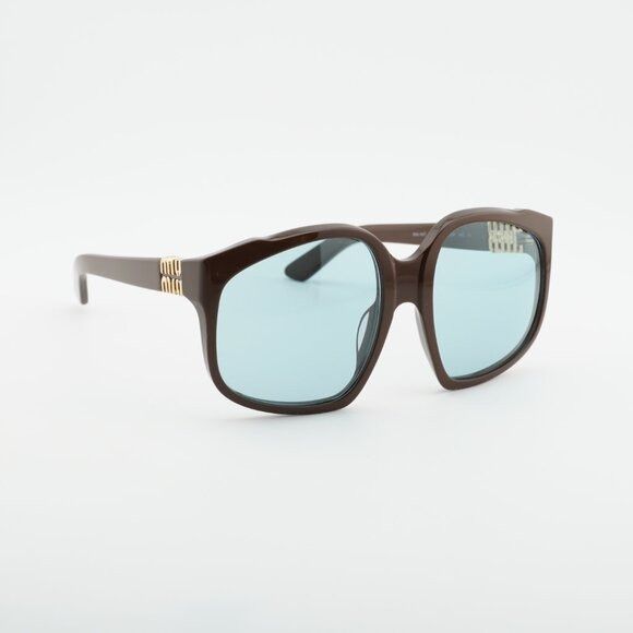 Miu Miu Miu Miu MUA07S 24D20R Sunglasses Shiny Brown Square Frame Size ONE SIZE - 5 Thumbnail