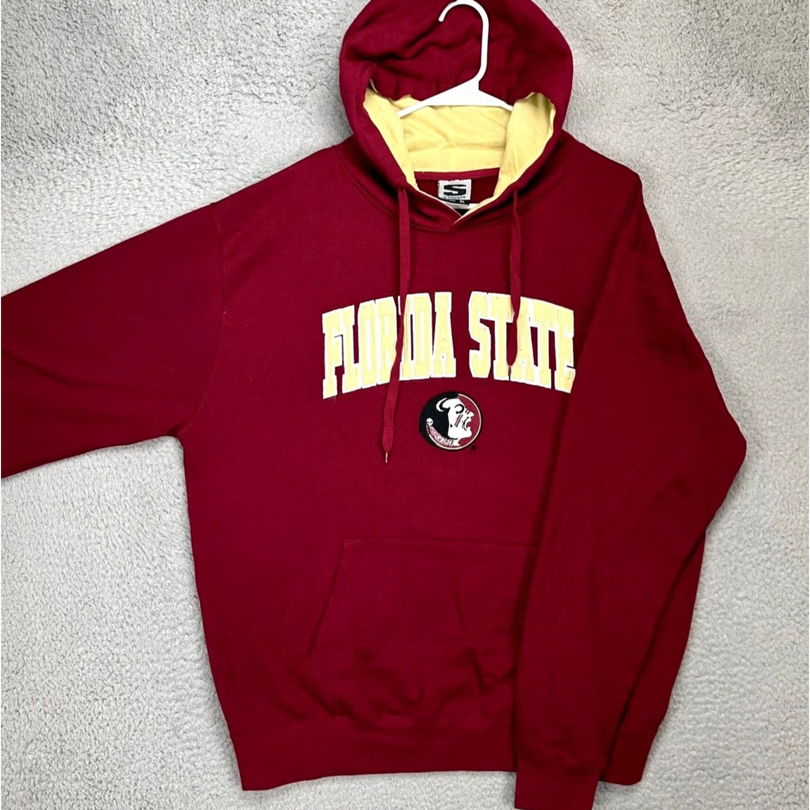 Vintage Florida State Seminoles Stadium Hoodie Mens XL Red Sweatshirt Drawstring Stadium Athletics University Pullover Long Sleeve Logo Size US XL / EU 56 / 4 - 4 Thumbnail