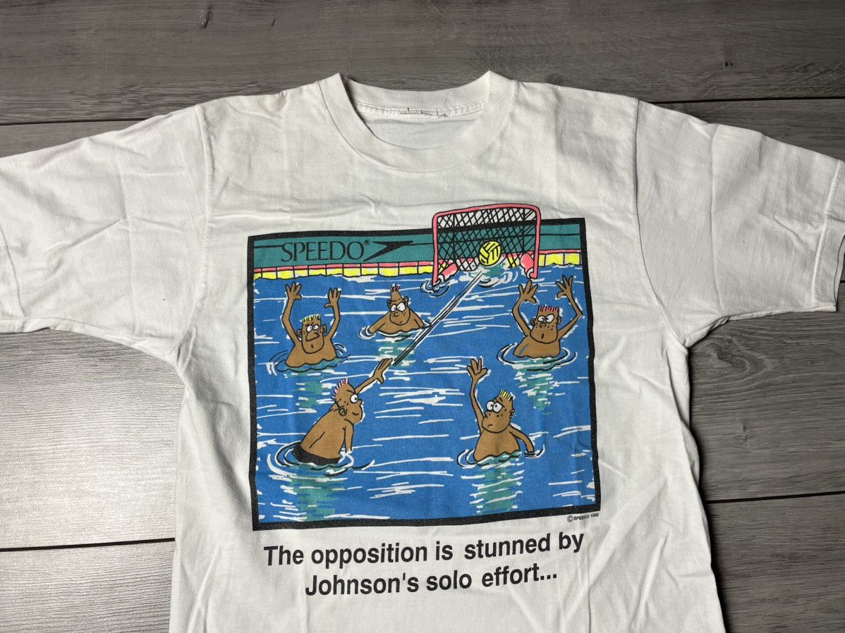 Speedo Vintage Speedo Volleyball Pool Humor tshirt 1992 Size US M / EU 48-50 / 2 - 3 Thumbnail