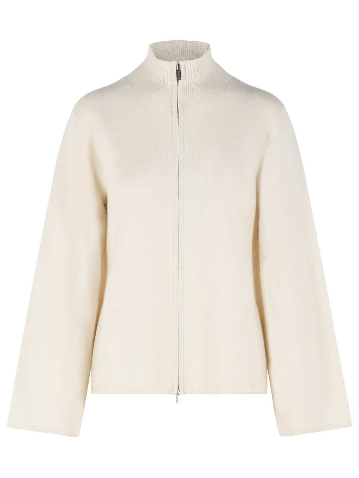 Loulou de Saison LOULOU DE SAISON 'Gabi' Ivory Cashmere Sweater Size S / US 4 / IT 40 - 1 Thumbnail