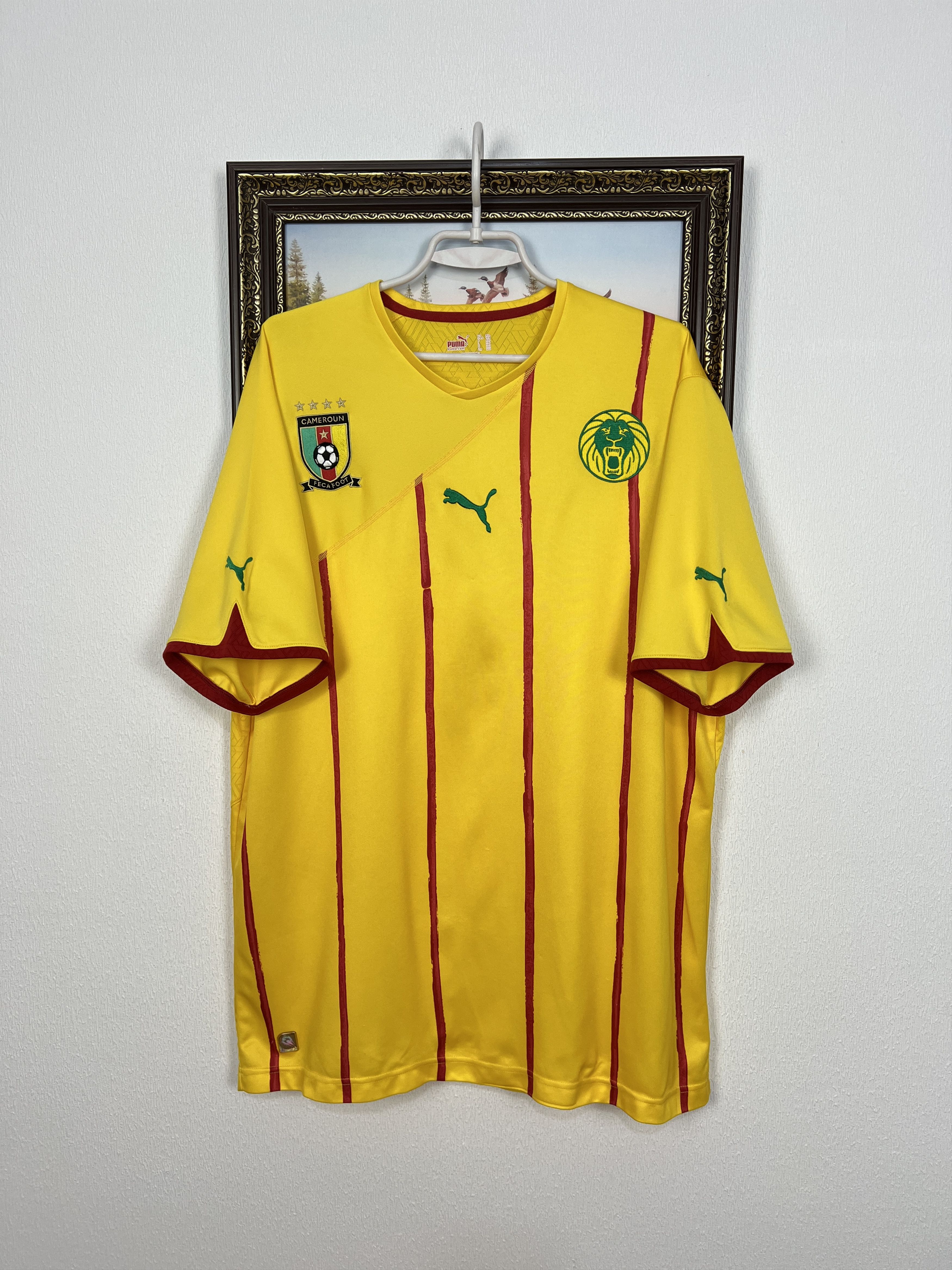 Puma Cameroon Away football shirt 2010 Soccer Puma Jersey Size US XXL / EU 58 / 5 - 1 Thumbnail