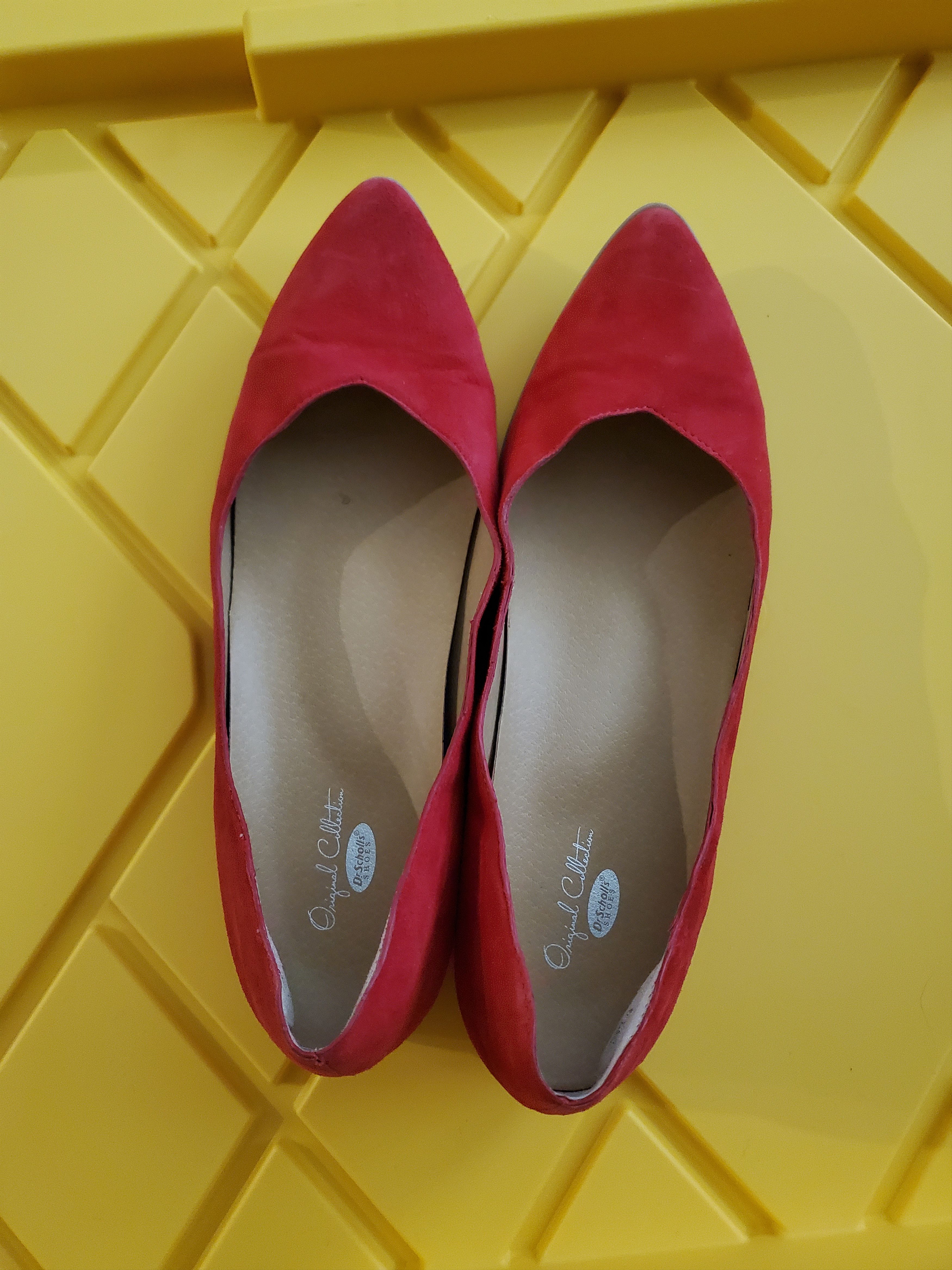 Other Dr. Scholl's comfort red suede leather flats w wooden heel Size US 8.5 / IT 38.5 - 1 Thumbnail