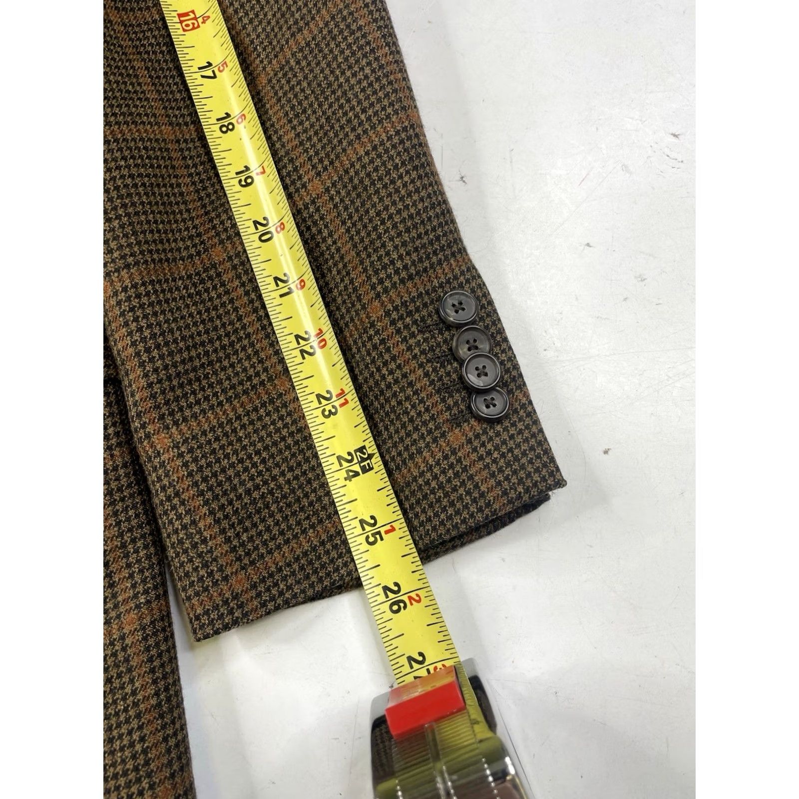 Ralph Lauren Ralph Lauren Men’s Blazer Brown Plaid Check 44L Alpaca Wool Silk Linen Blazer Jacket Regular Notch Lapel Double-Vented Two-Button Front Vintage? Size 44R - 5 Thumbnail