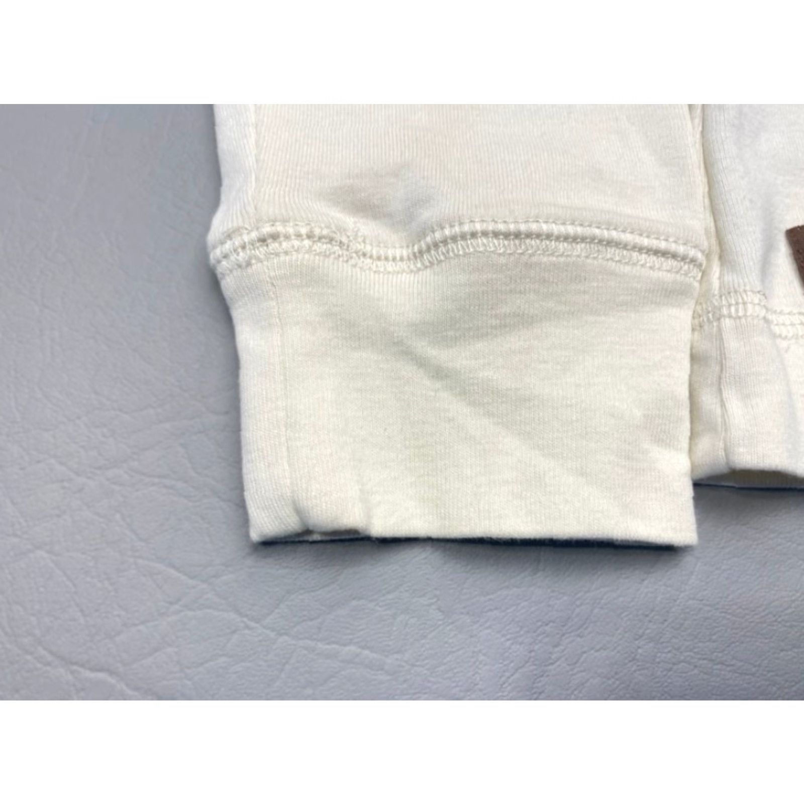 Ralph Lauren Lauren Ralph Lauren Shirt Top Medium Cream Long-Sleeve Elbow Pad Shoulder Zip Size M / US 6-8 / IT 42-44 - 3 Thumbnail