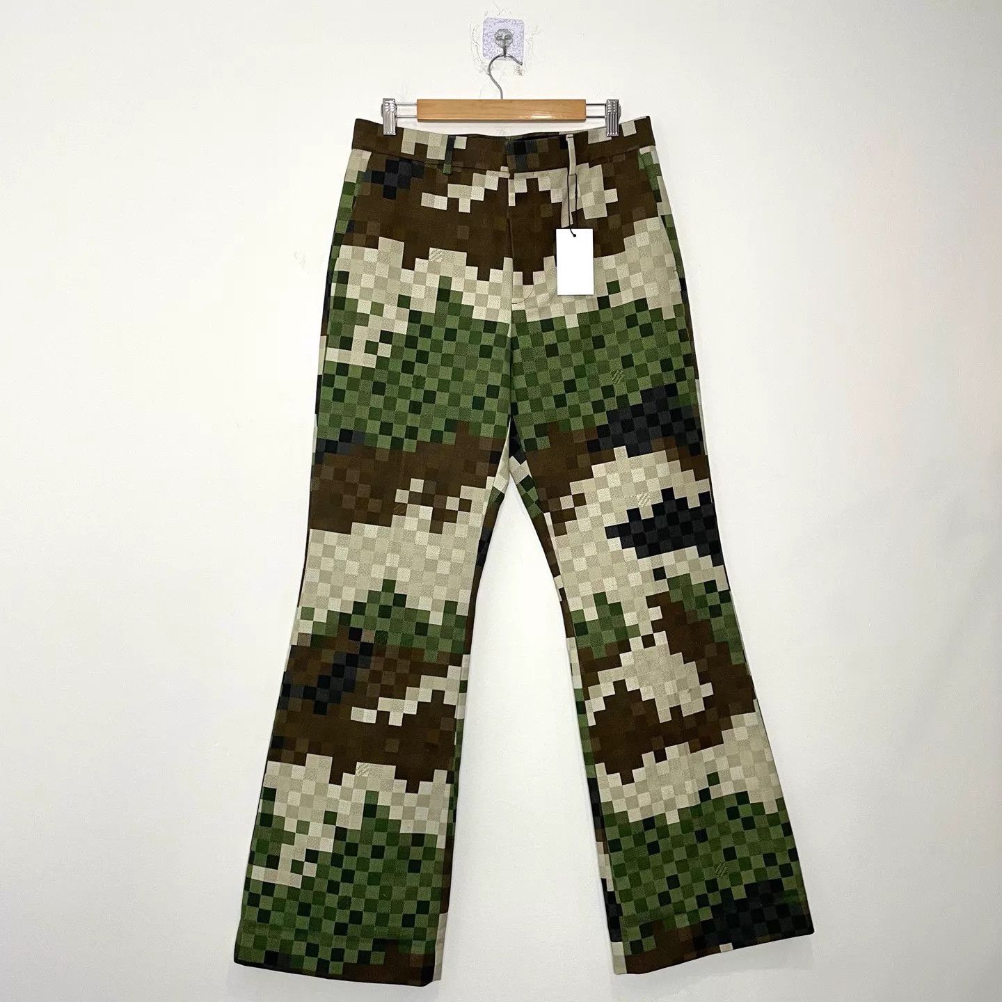 Louis Vuitton LV x Pharrell Camo Checkerboard Wide-Leg Pants Size US 34 / EU 50 - 1 Thumbnail