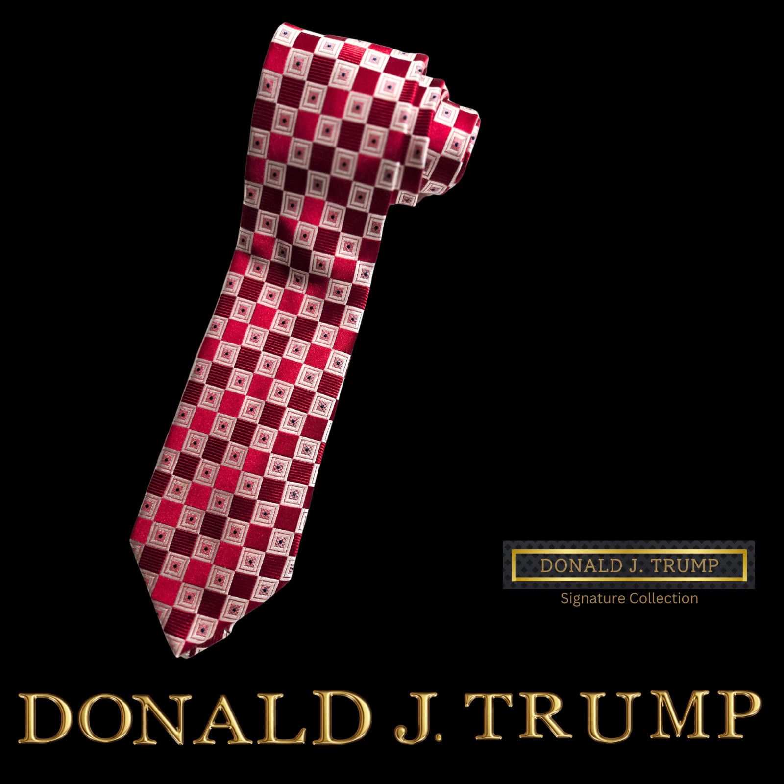 Designer Donald J. Trump Collection Necktie Geometric Silk NEW Size ONE SIZE - 1 Thumbnail