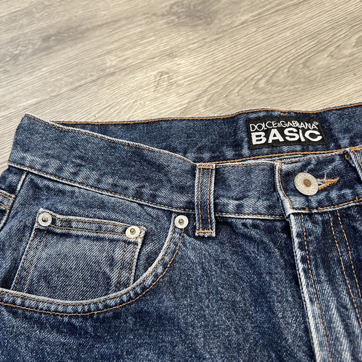 Dolce & Gabbana Vintage Dolce & Gabbana D&G BASIC Raw Denim Jeans italy Size US 34 / EU 50 - 4 Thumbnail
