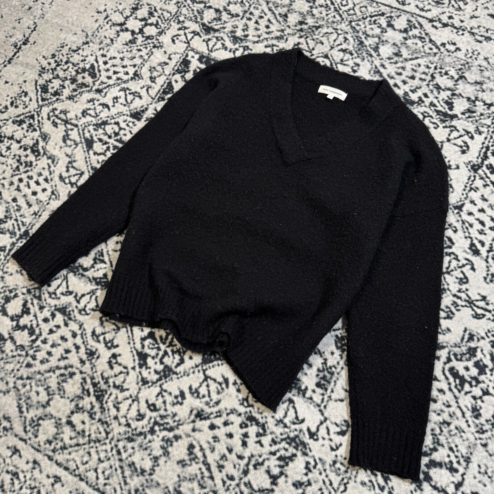 Moss × Vintage Moss Copenhagen Unisex Black Mohair Sweater Size S Size US S / EU 44-46 / 1 - 2 Thumbnail
