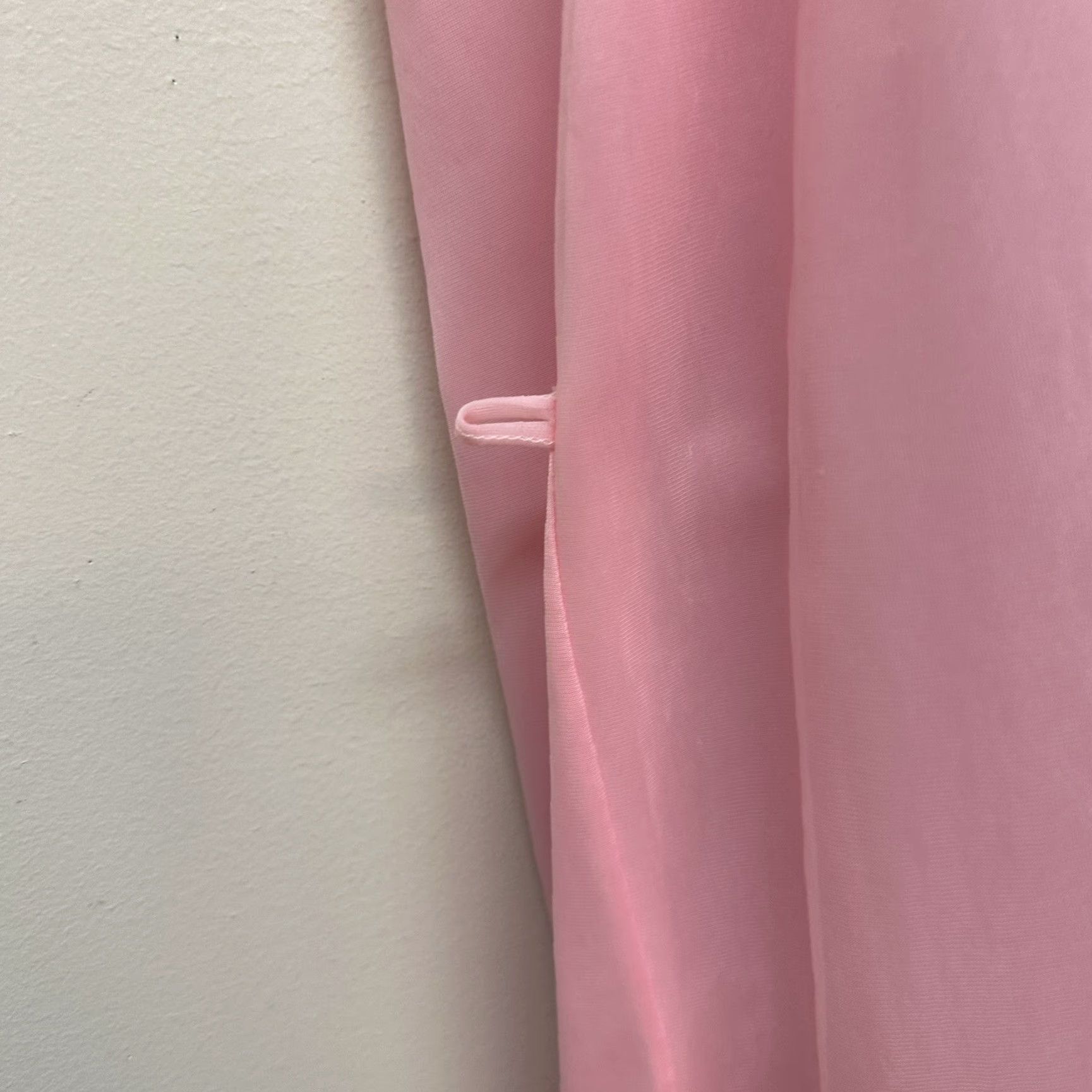 Vintage VINTAGE Nightgown Nylon Tricot Lace Double Layer Sheer Chiffon Overlay Size M Pink Nightgown Size ONE SIZE - 5 Thumbnail