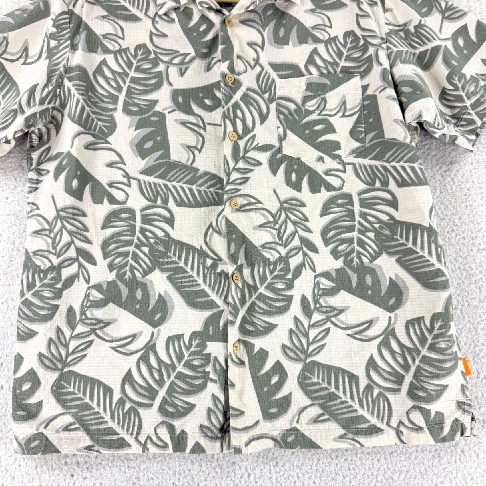 Quiksilver Quiksilver Waterman Collection Shirt Mens Large Green Jungle Life Tropical Camp Button-Up Size US L / EU 52-54 / 3 - 4 Thumbnail
