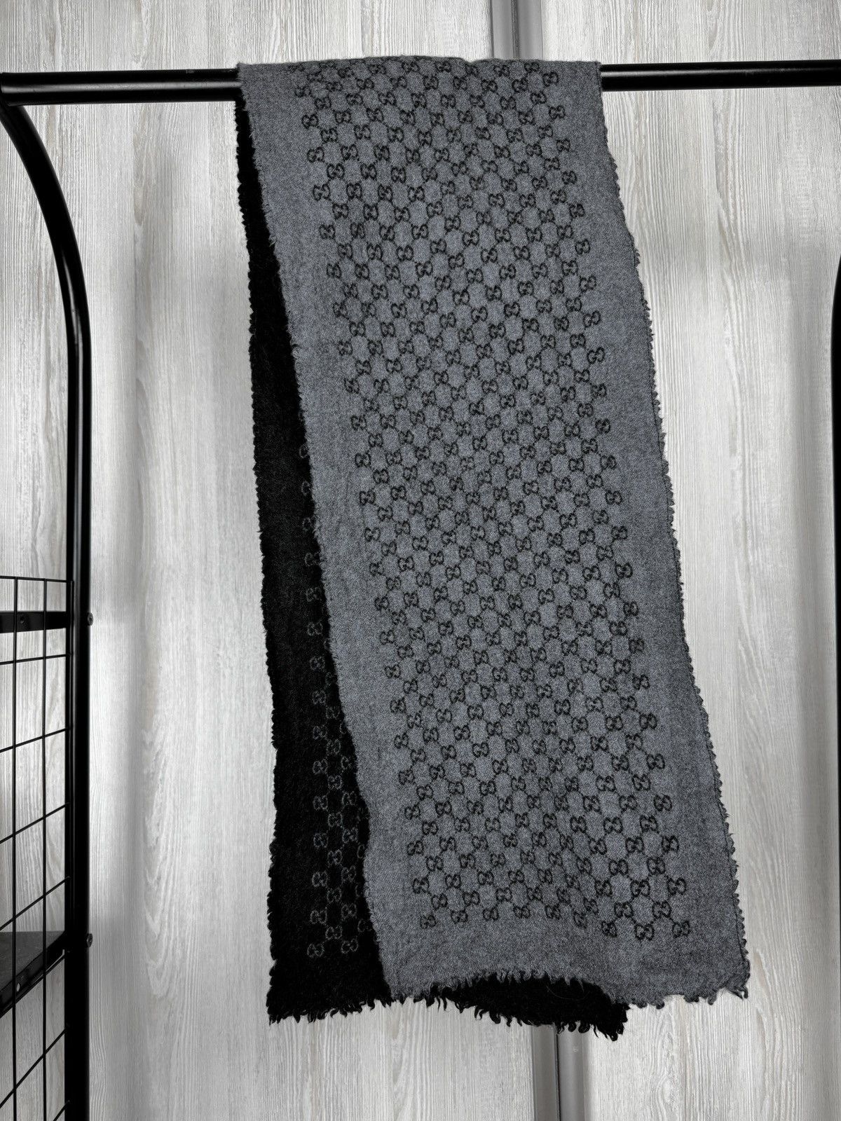 Gucci GUCCI GG Jacquard Wool Unisex Scarf Size ONE SIZE - 4 Thumbnail