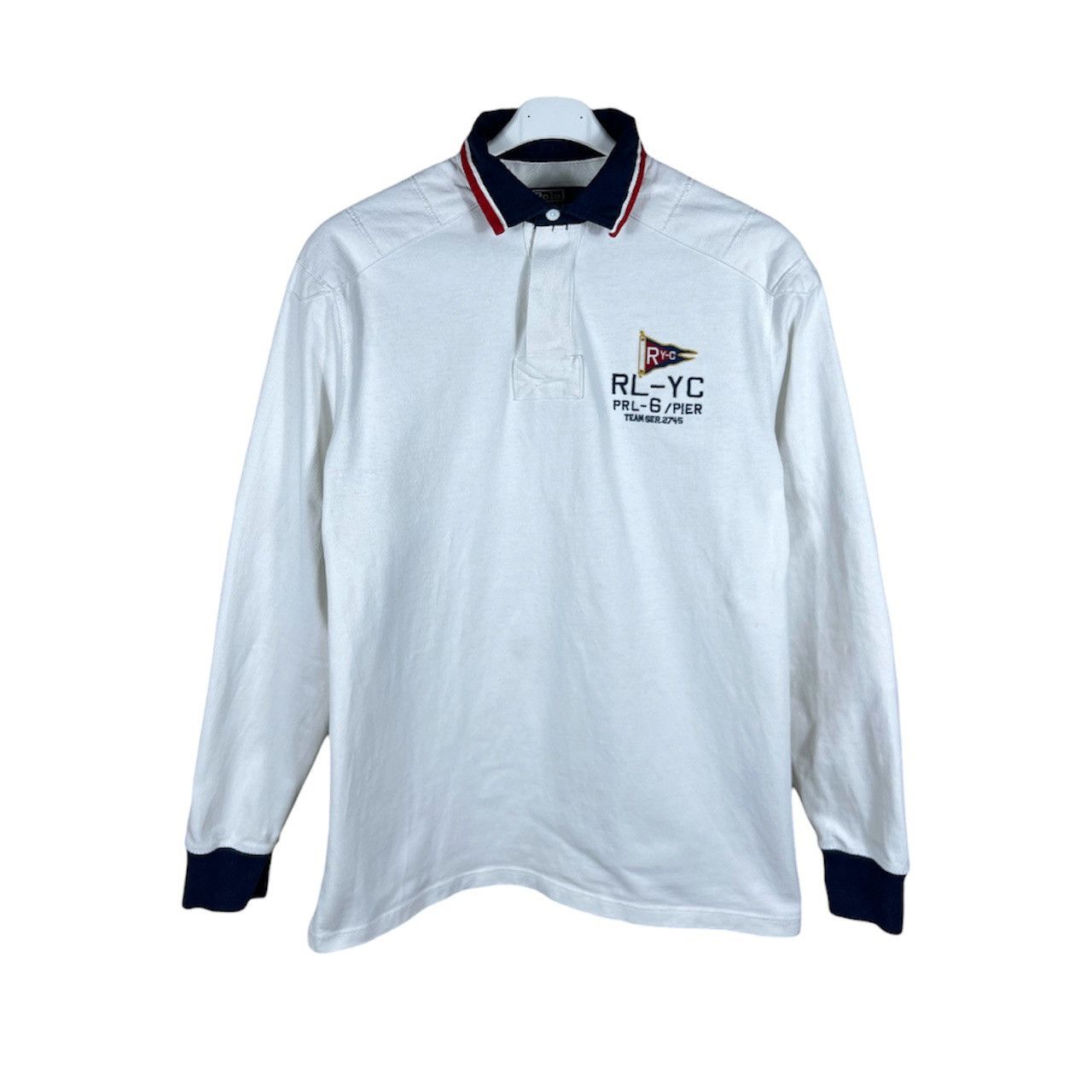 Polo Ralph Lauren Vintage 90s Polo by Ralph Lauren yachting polo long sleeve Size US L / EU 52-54 / 3 - 2 Thumbnail