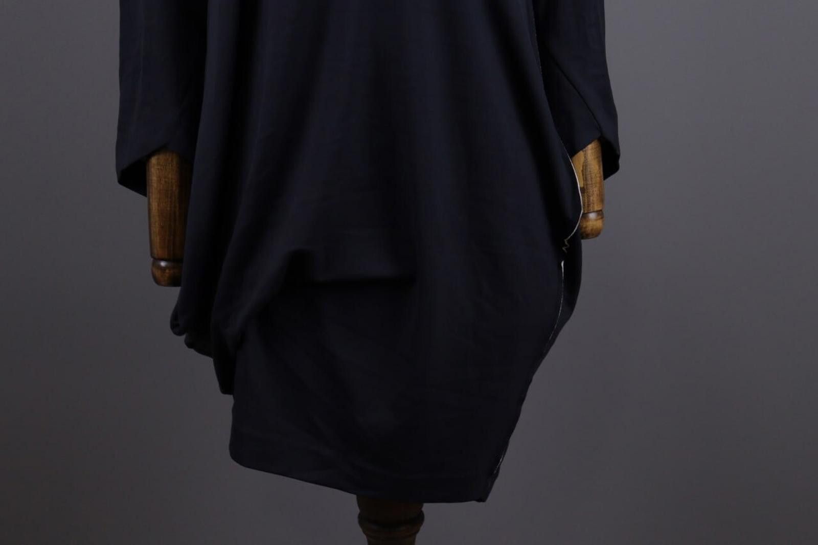 Designer Cop Black Turtleneck Lagenlook Sweater Dress Size 1 / S Size M / US 6-8 / IT 42-44 - 3 Thumbnail